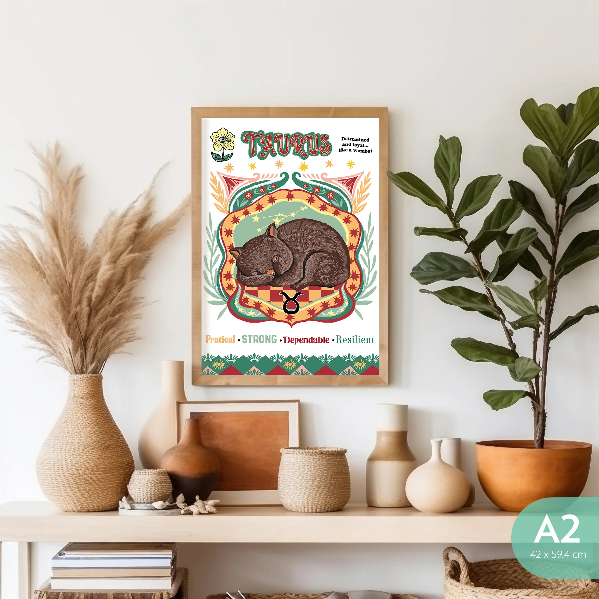 Art Print Aussie Astrology Taurus - Image 2