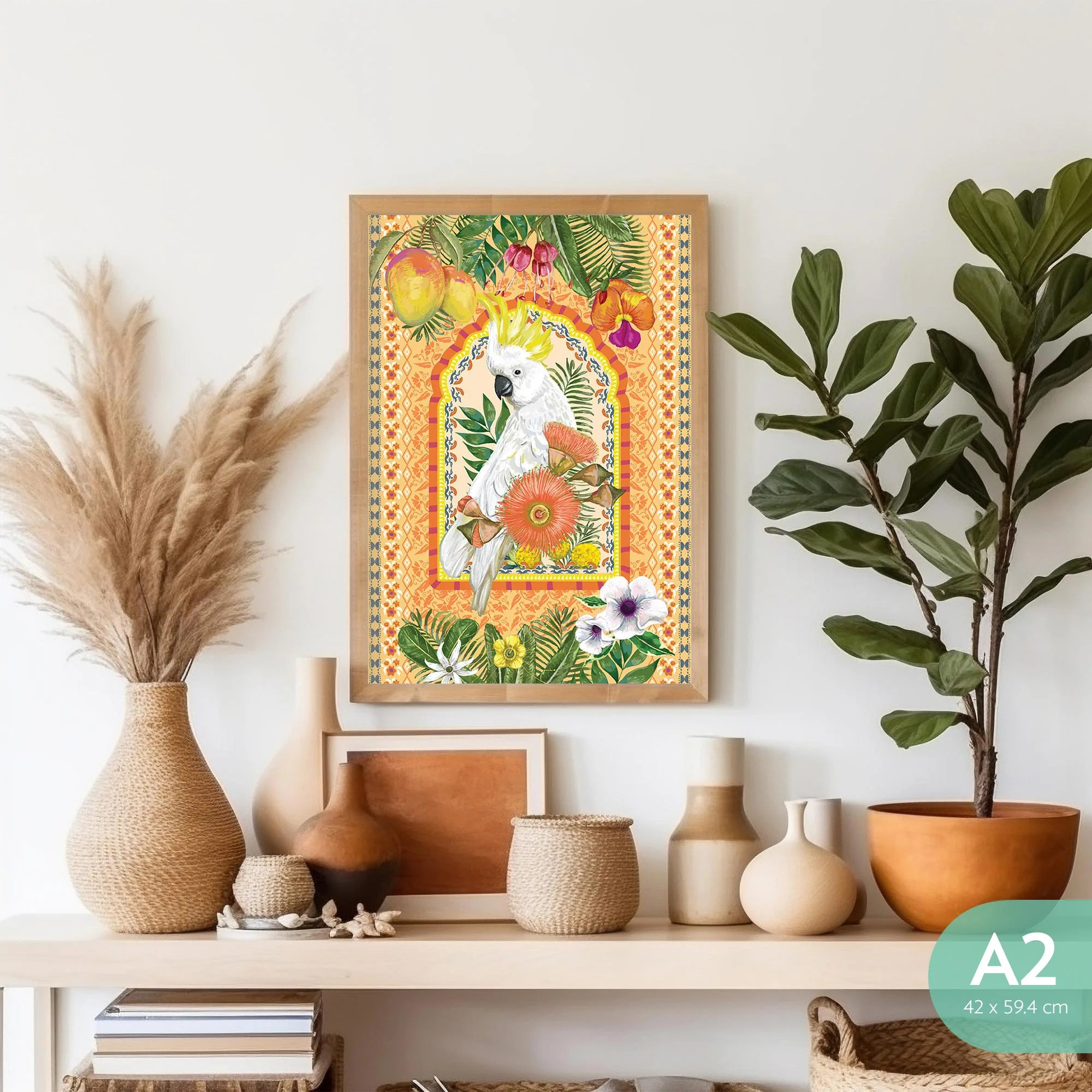 Art Print Tropicana Australiana White Cockatoo - Image 3