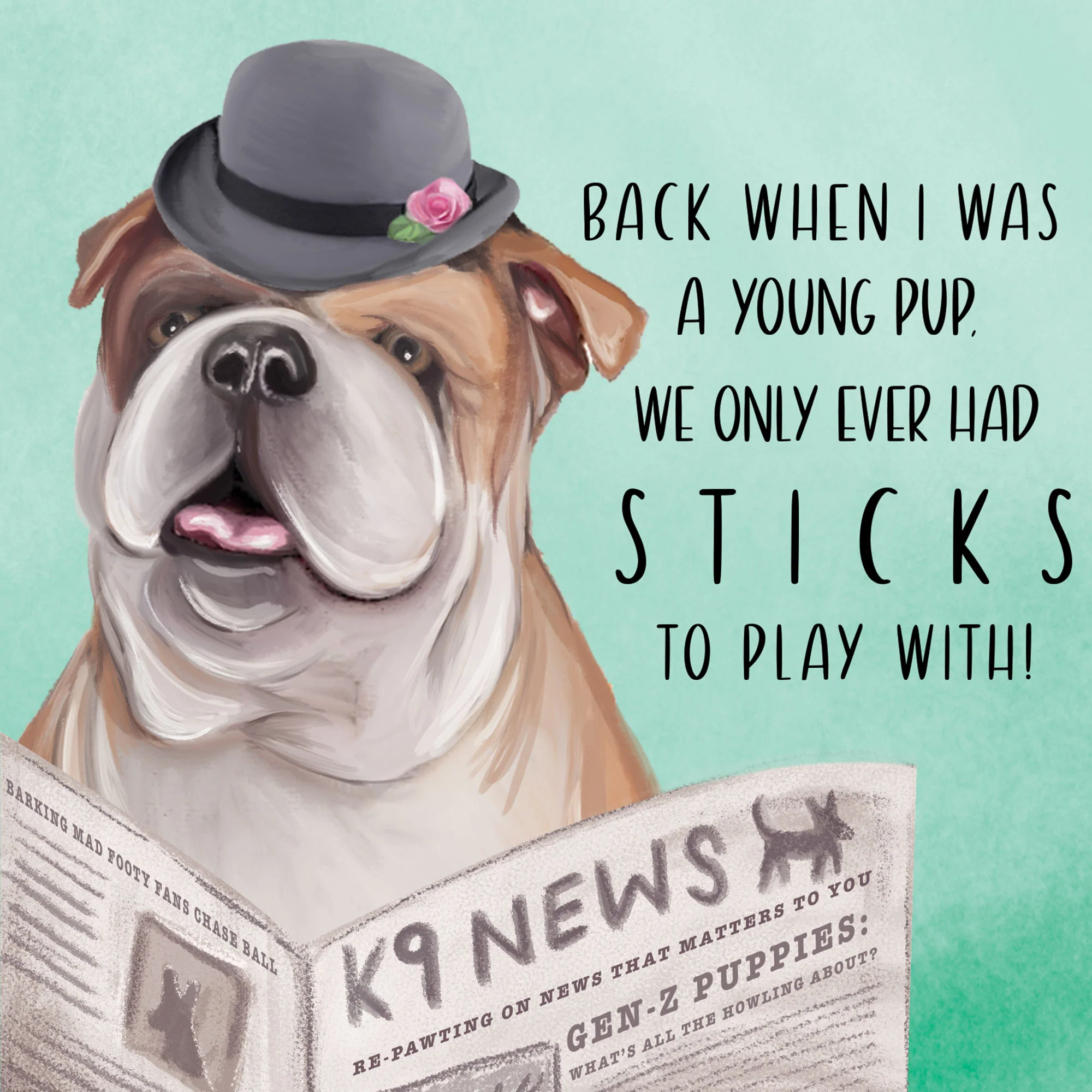 Greeting Card Bulldog News - Image 3