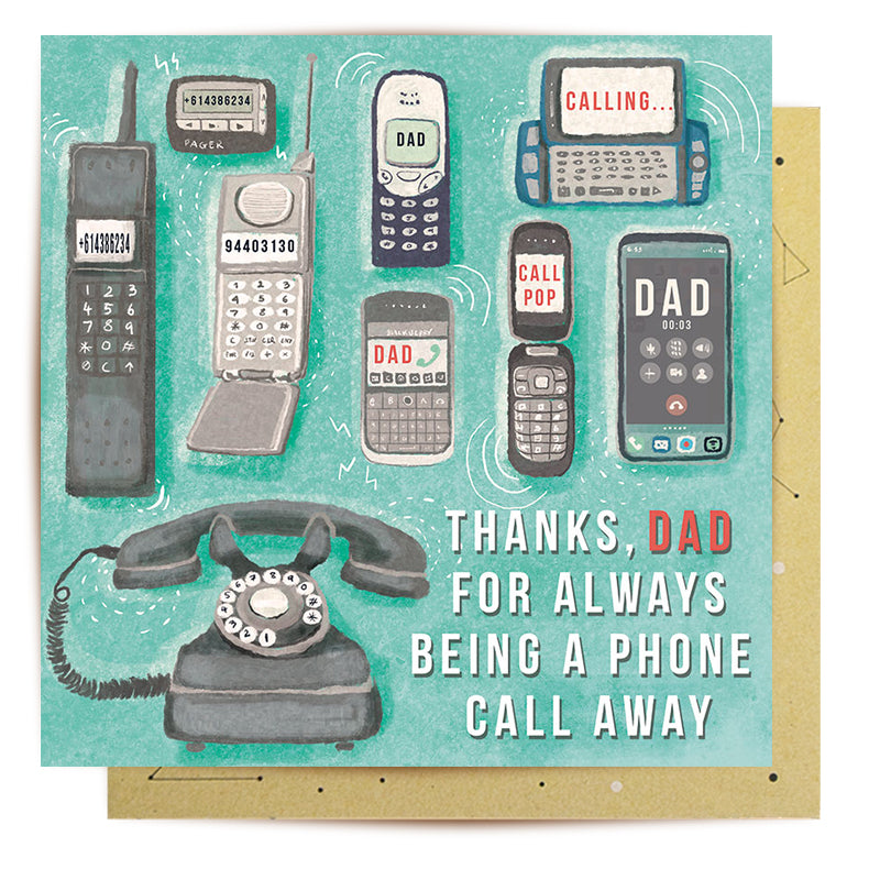 Greeting Card Dad Phones - Image 2