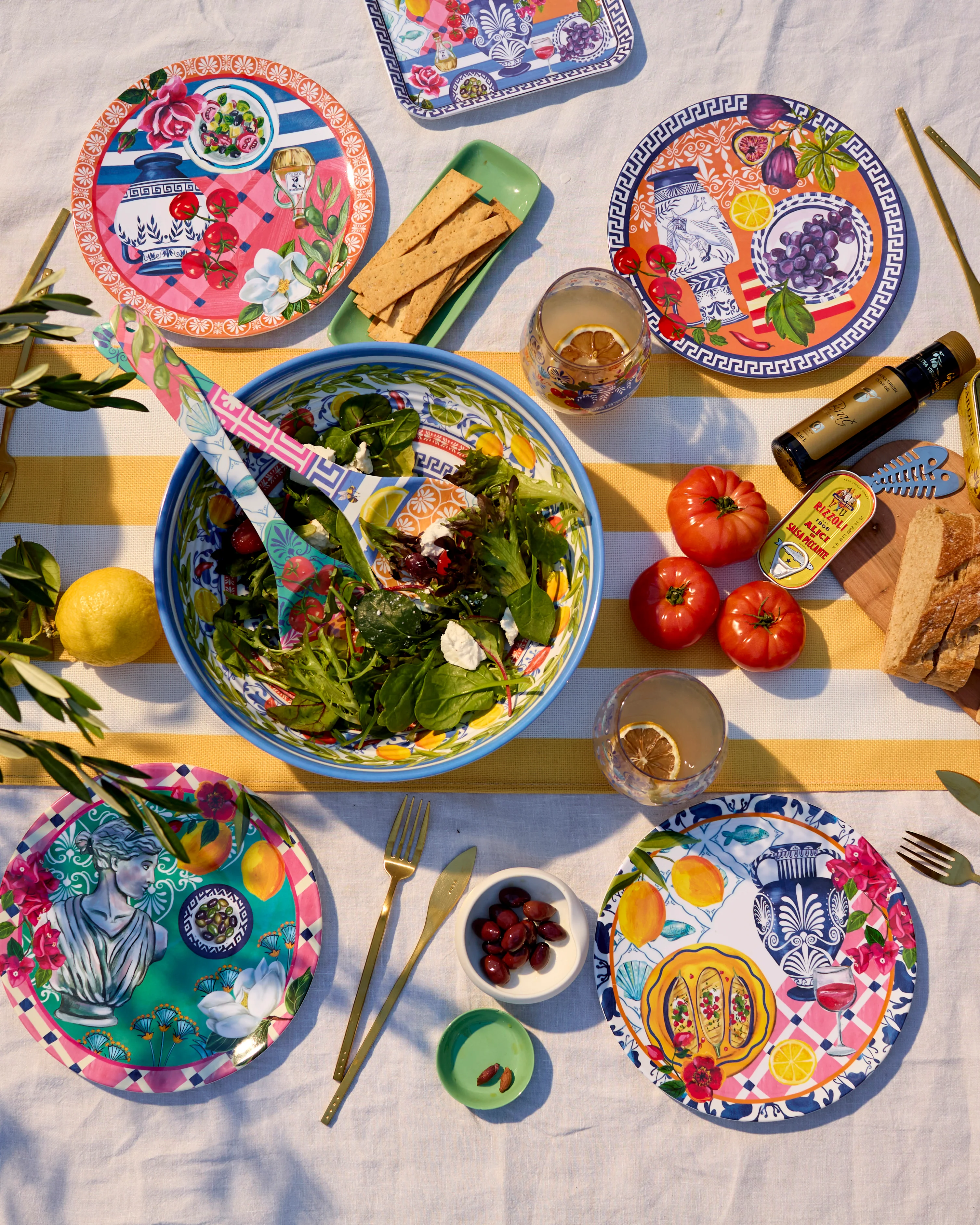 Glass Tumbler Large Set Mediterranean Summer (Set of 2) - Image 4