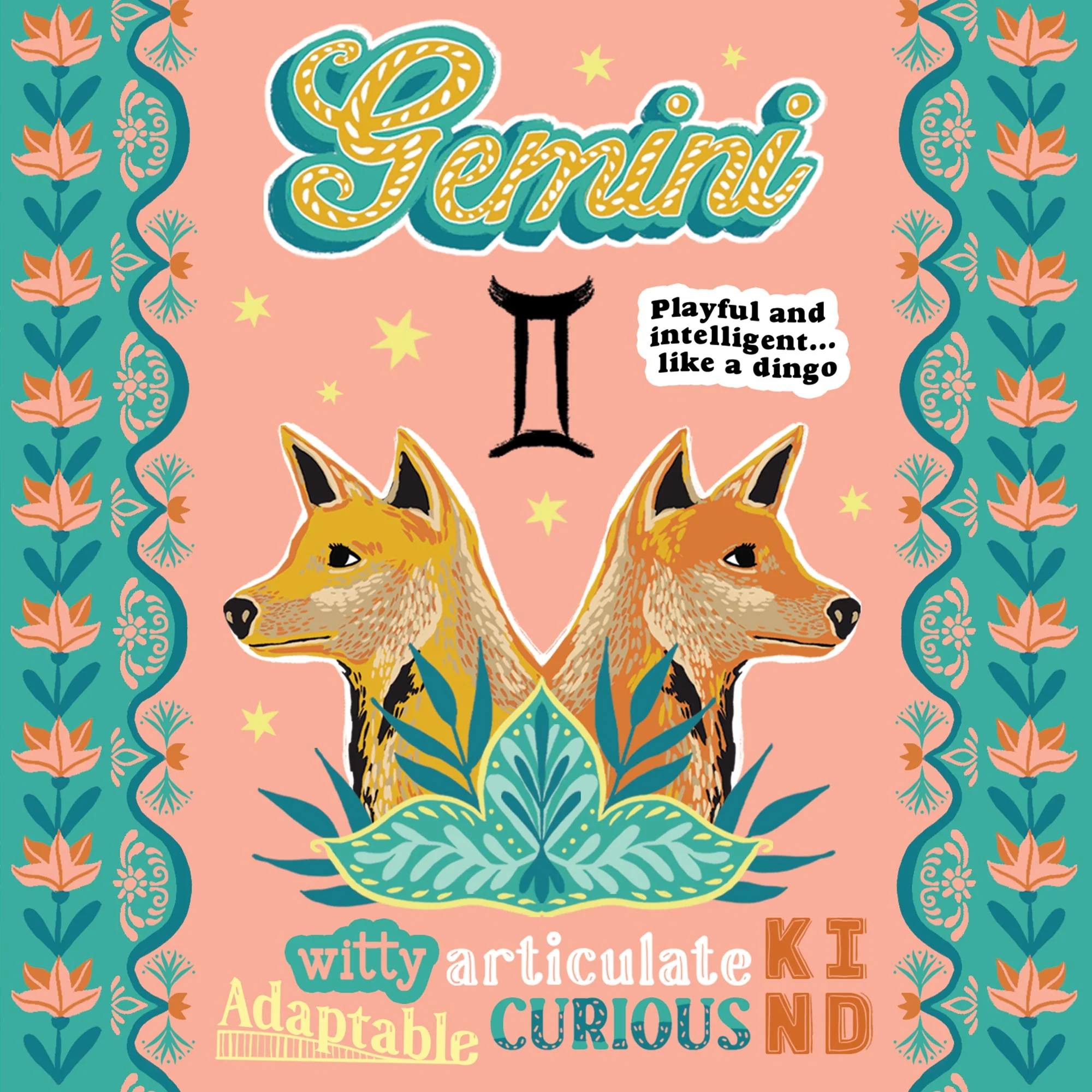 Greeting Card Aussie Astrology Gemini 21st May - 20th June - Image 3