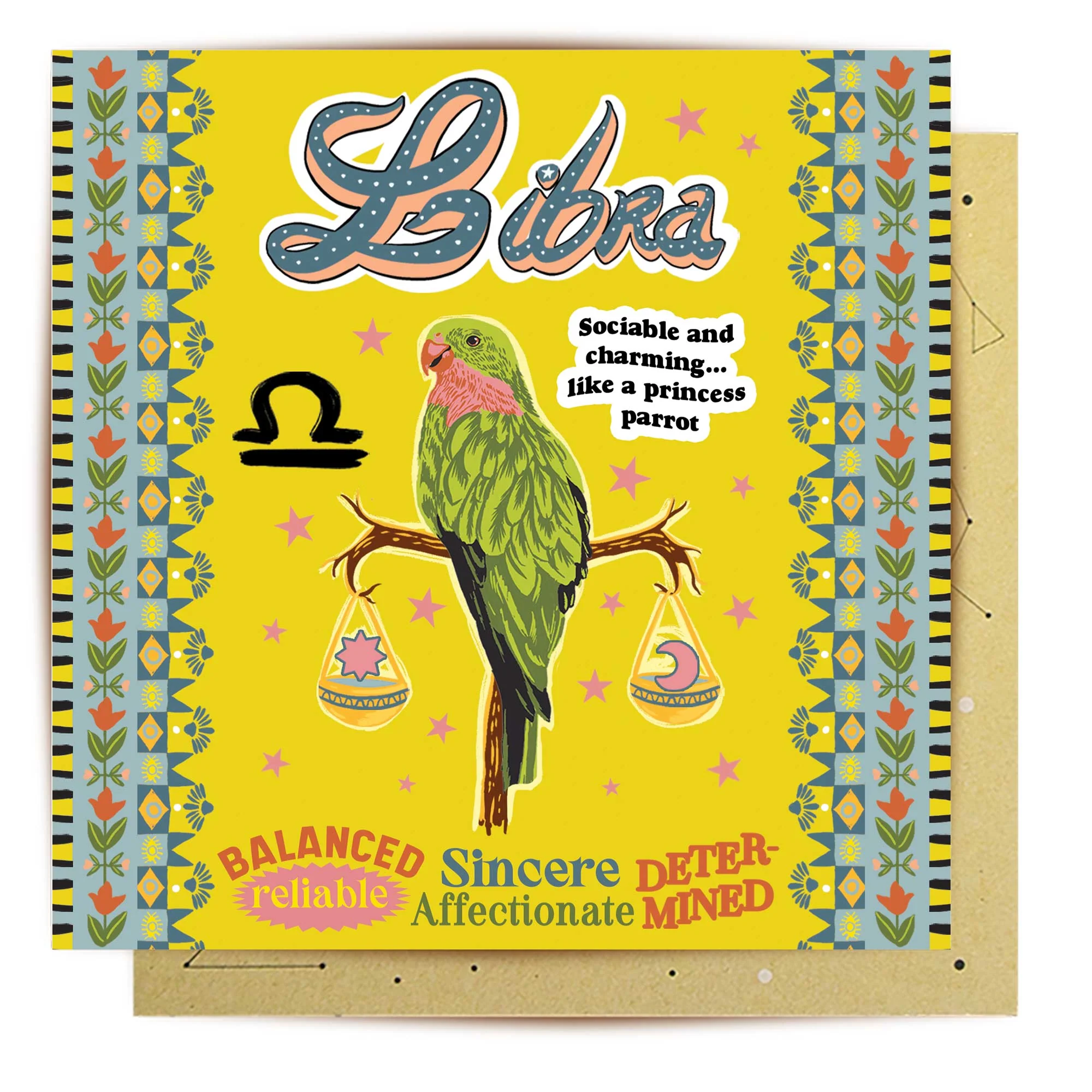 Greeting Card Aussie Astrology Libra 23rd Sep - 22nd Oct