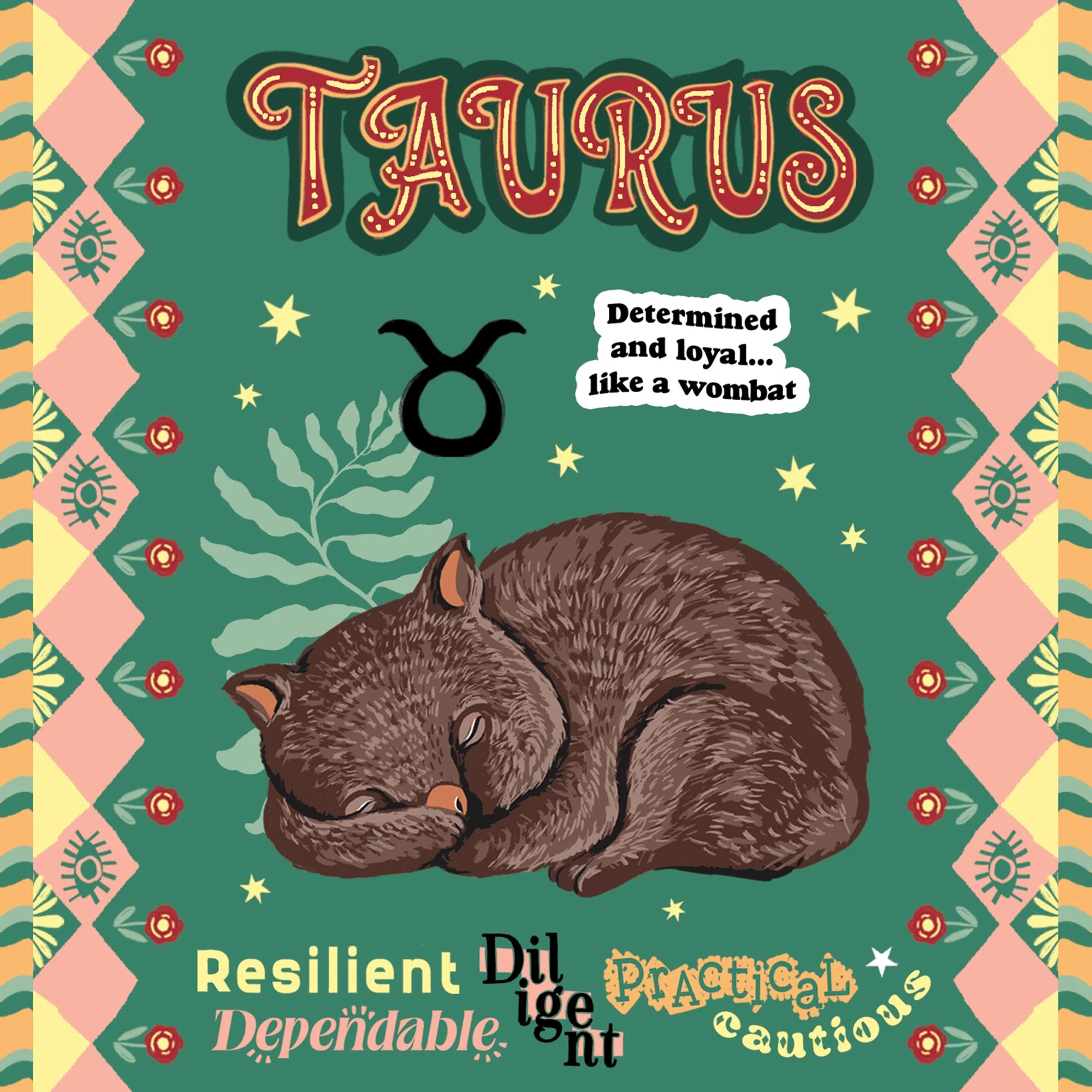 Greeting Card Aussie Astrology Taurus 20th Apr - 20th May - Image 3