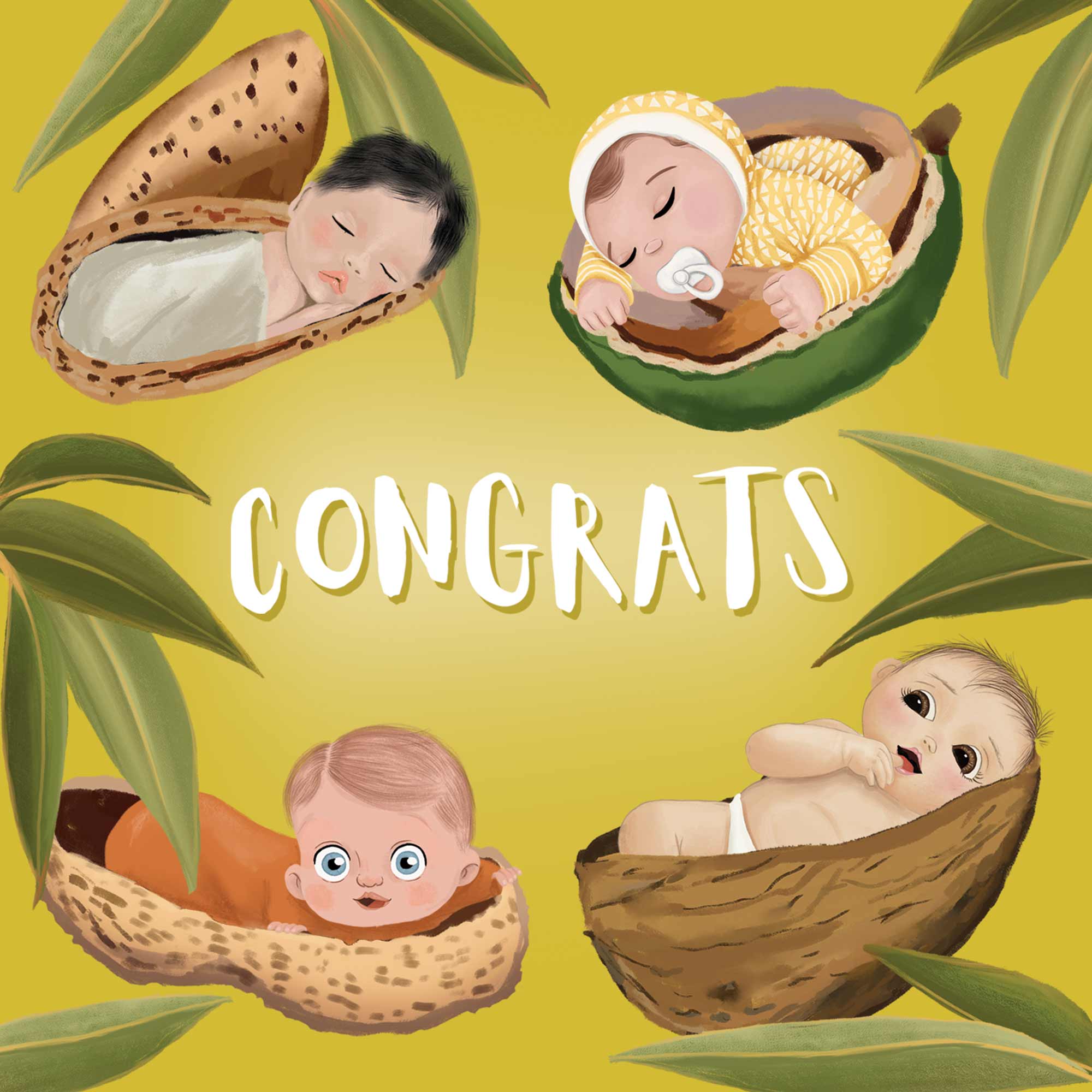 Greeting Card Baby Cute Nuts - Image 3