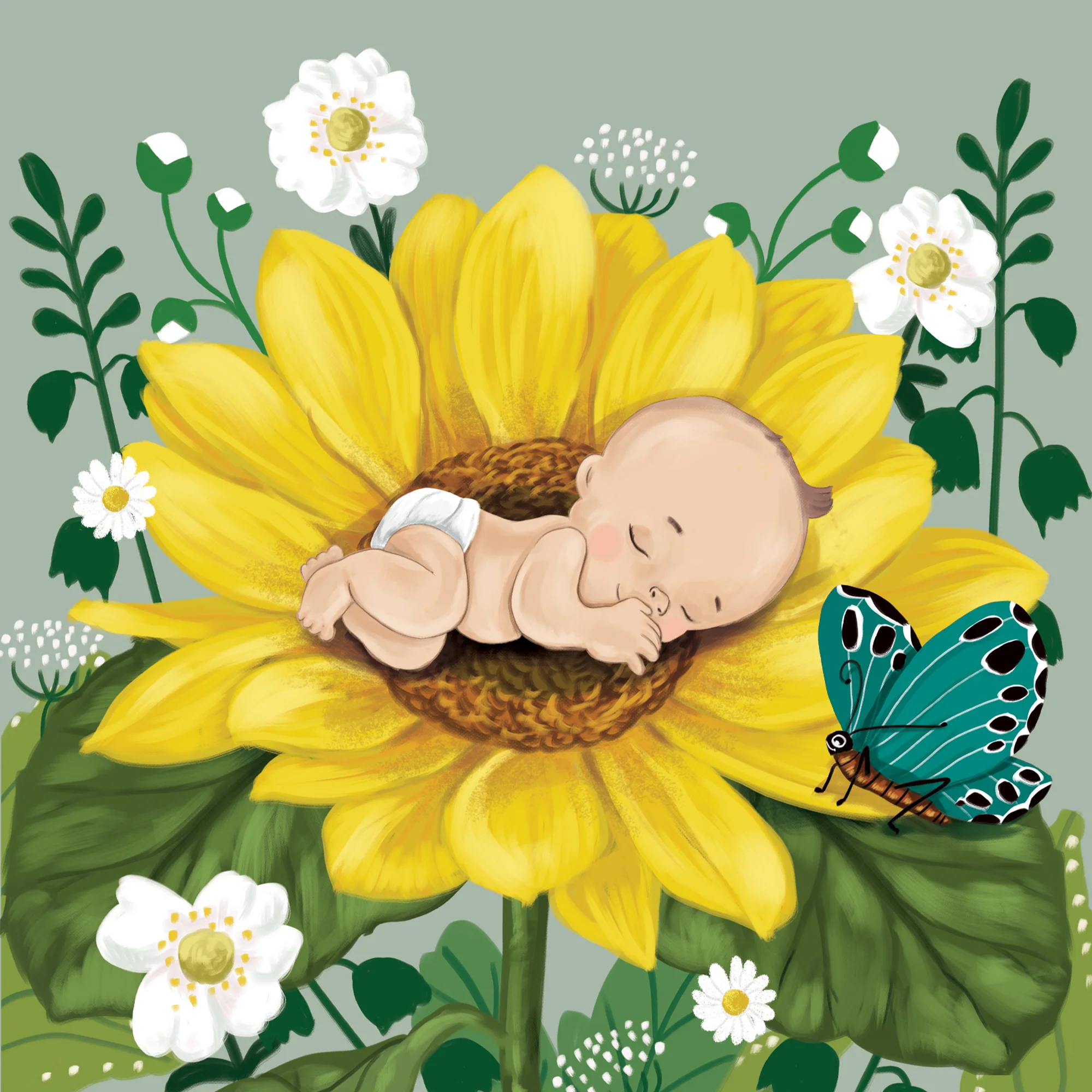 Greeting Card Baby Flower - Image 3