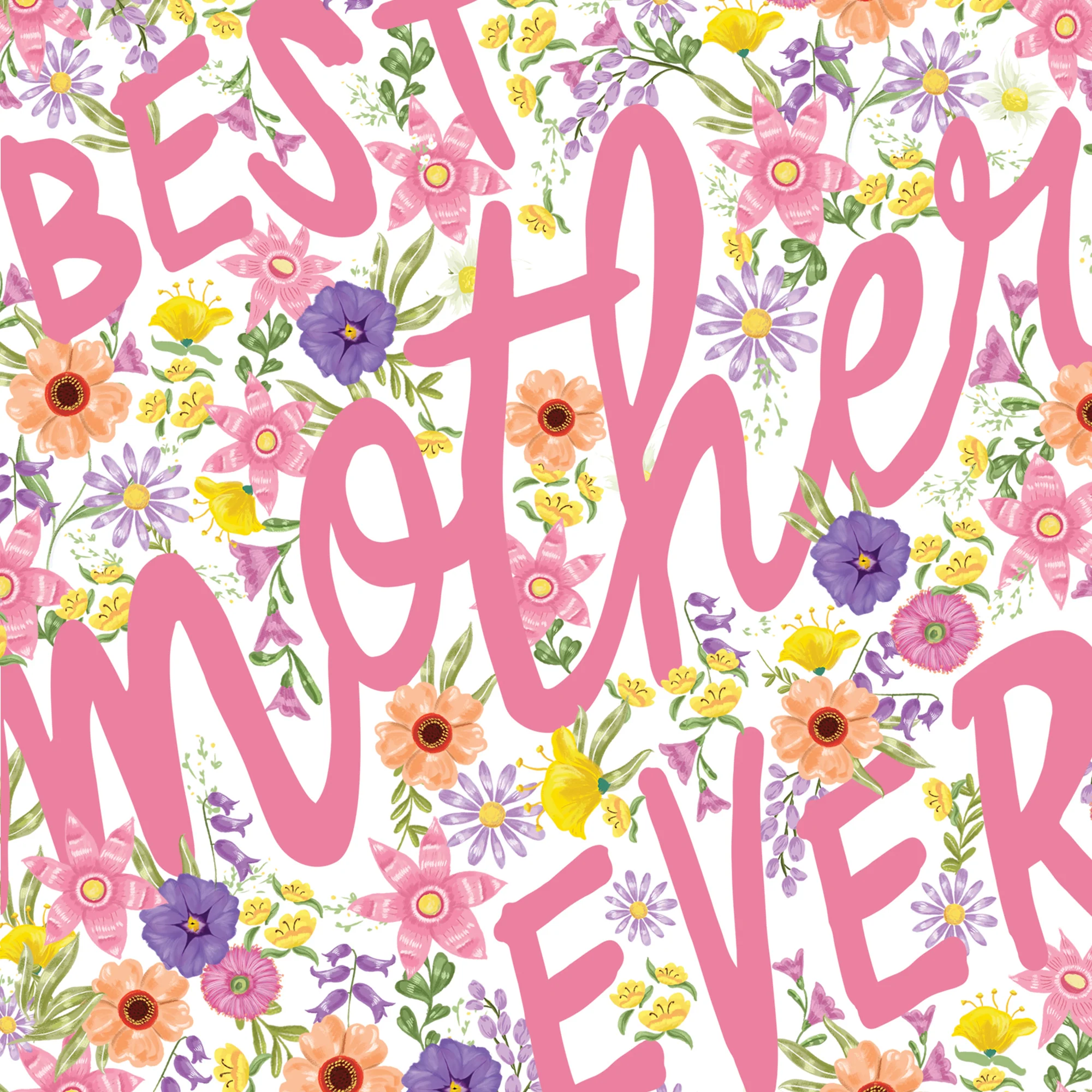 Greeting Card Best Mum Ever Flowers - Image 3