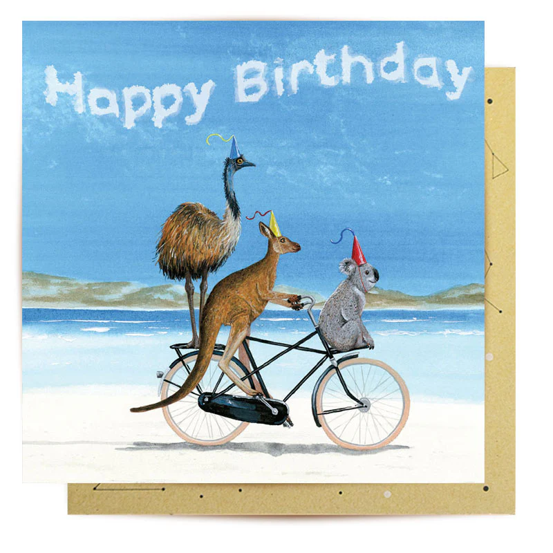 Greeting Card Birthday Beach Bike - Image 2