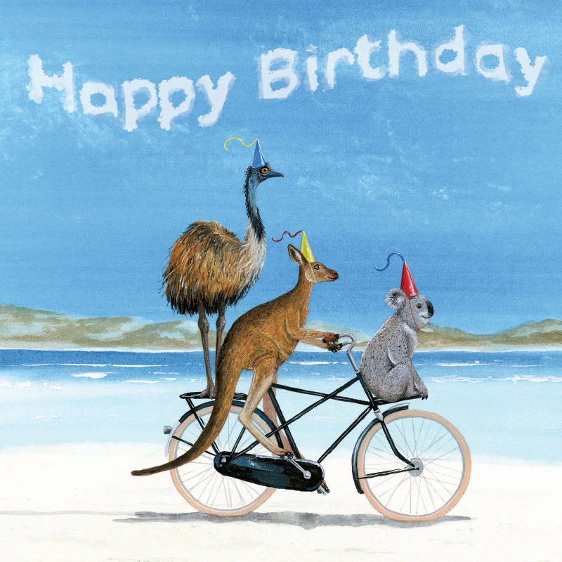 Greeting Card Birthday Beach Bike - Image 3
