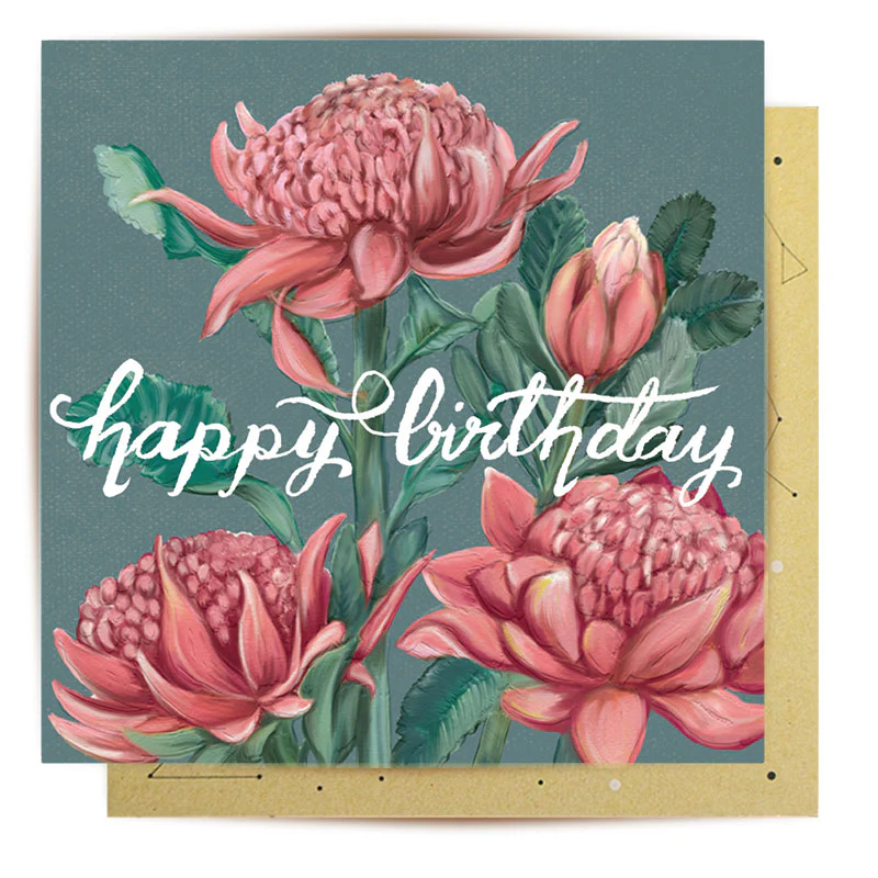 Greeting Card Birthday Waratah - Image 2