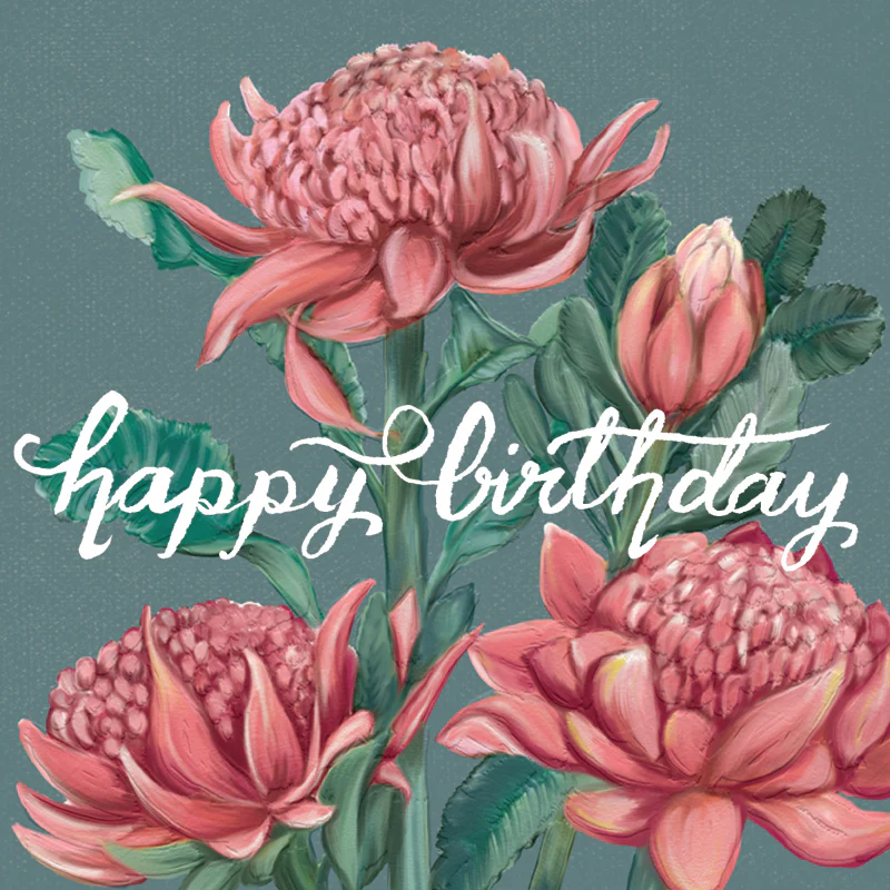 Greeting Card Birthday Waratah - Image 3