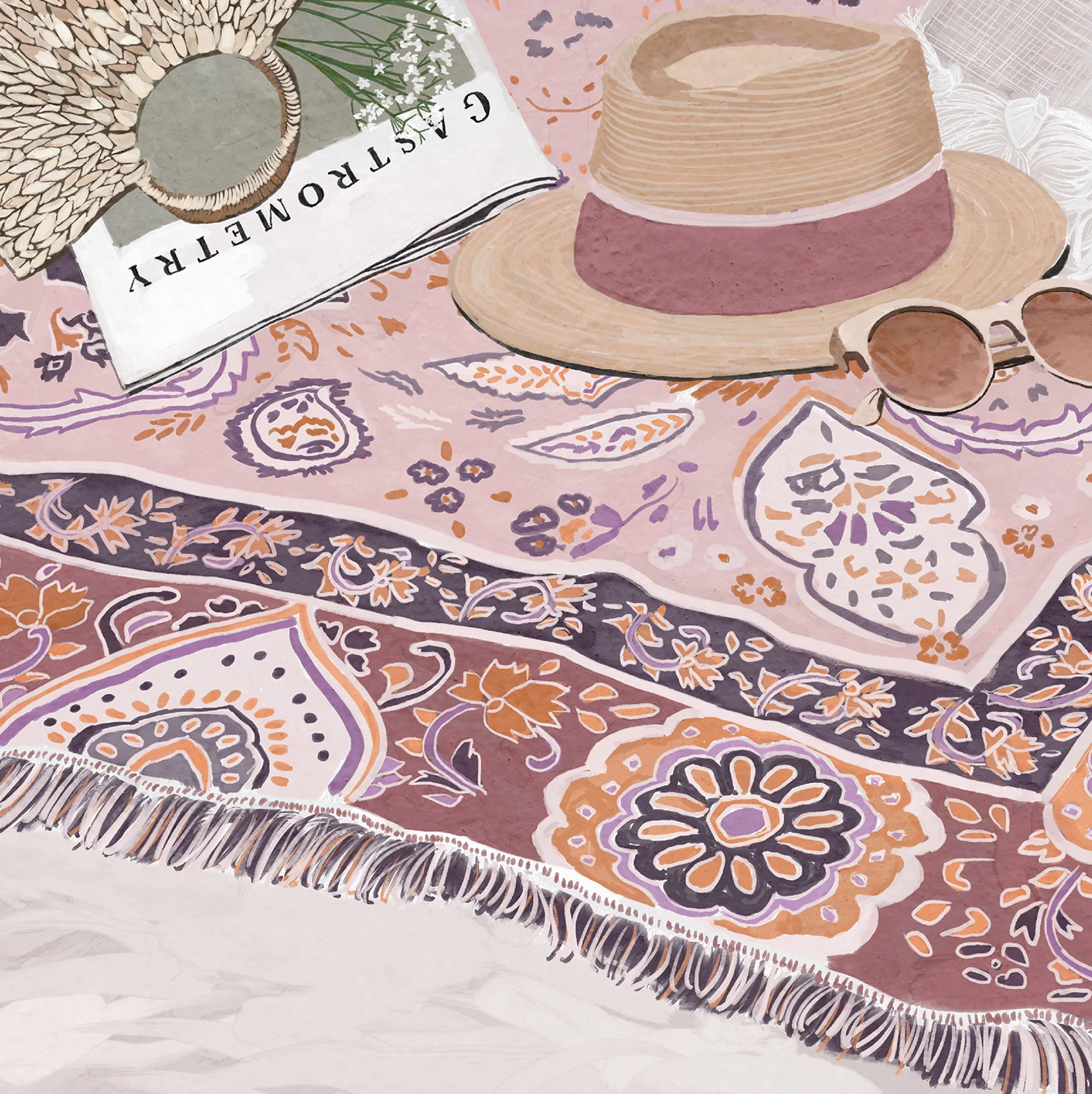 Greeting Card Boho Beach Picnic - Image 3