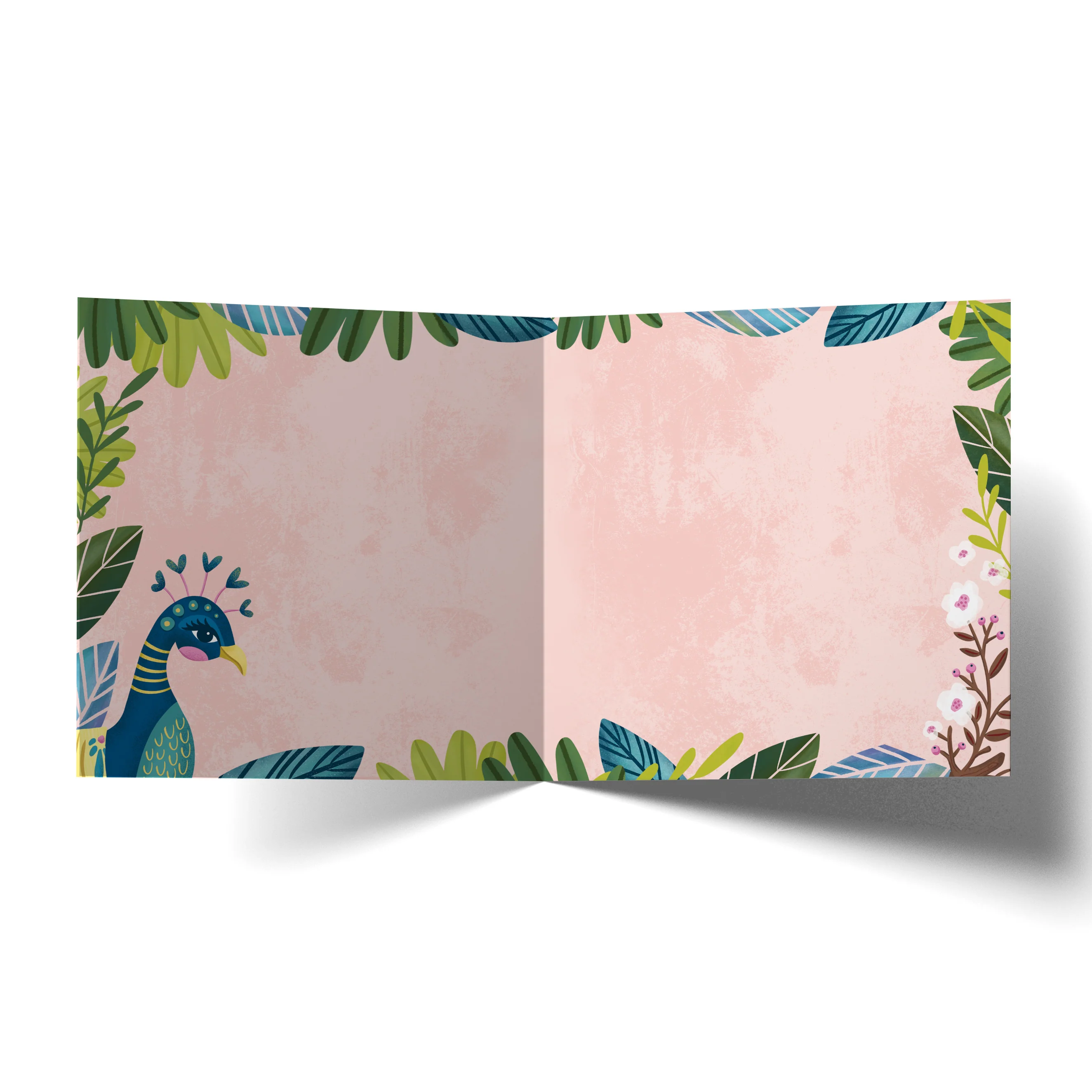 Greeting Card Bonjour Peacock - Image 2