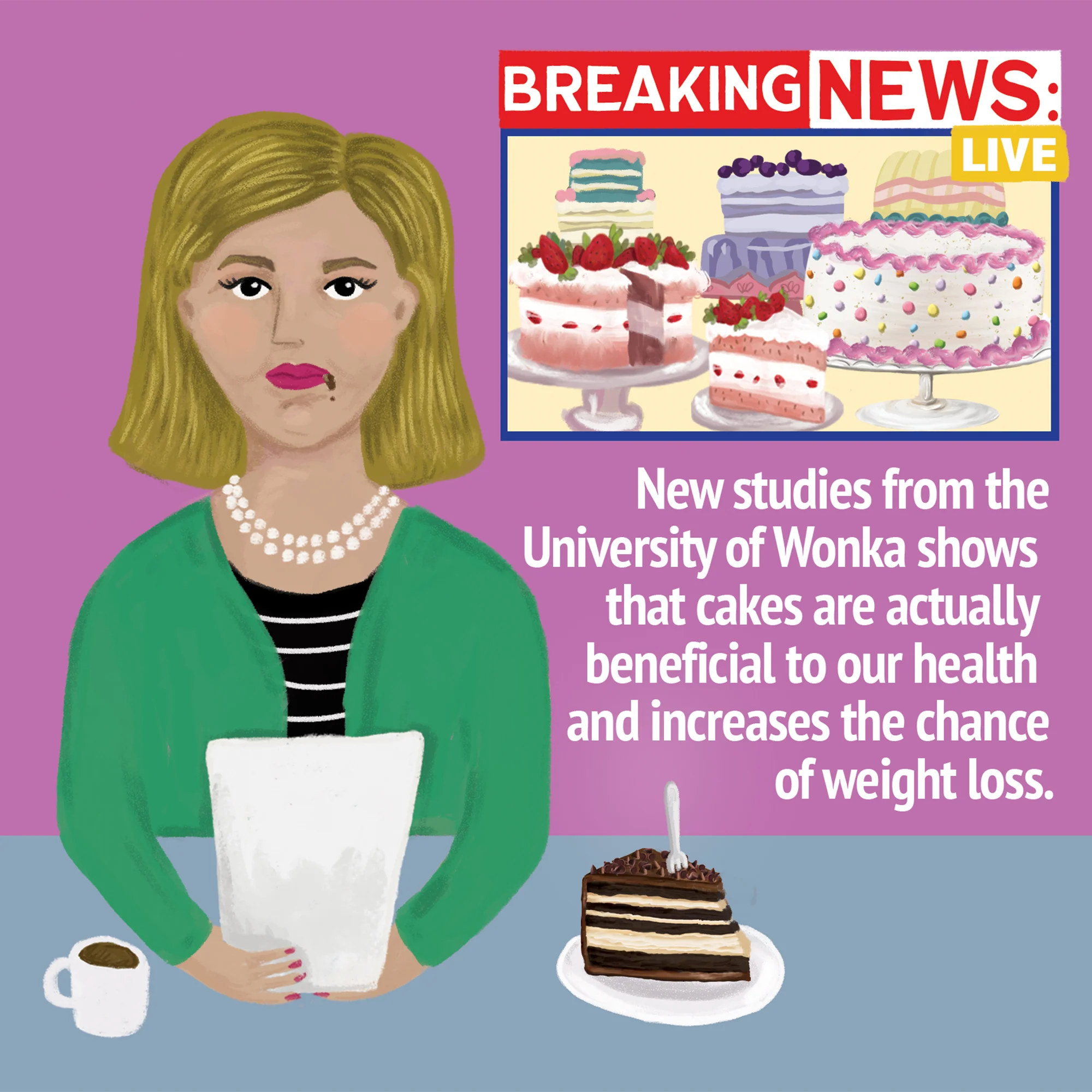 Greeting Card Breaking News Cakes - Image 3