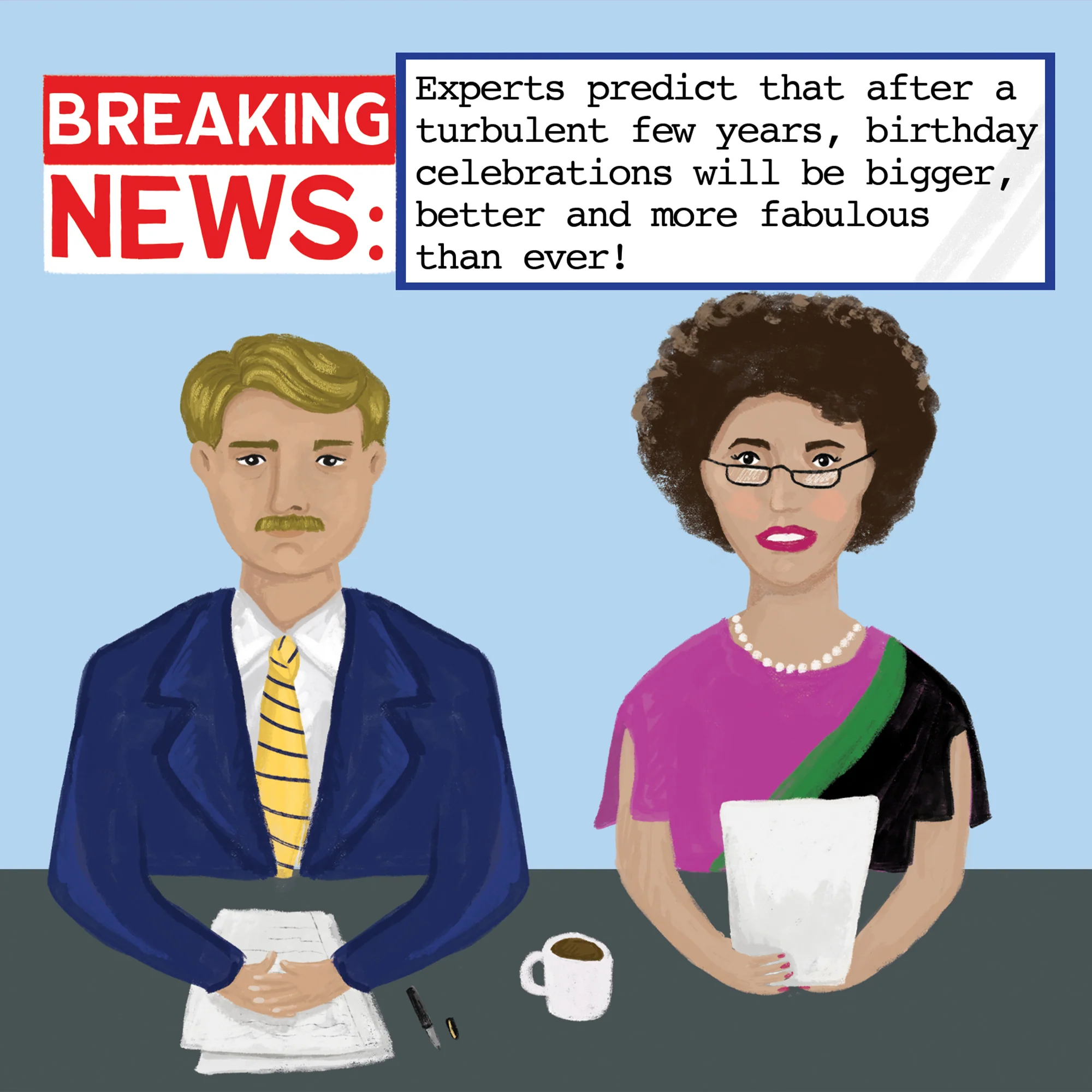 Greeting Card Breaking News Turbulence - Image 3