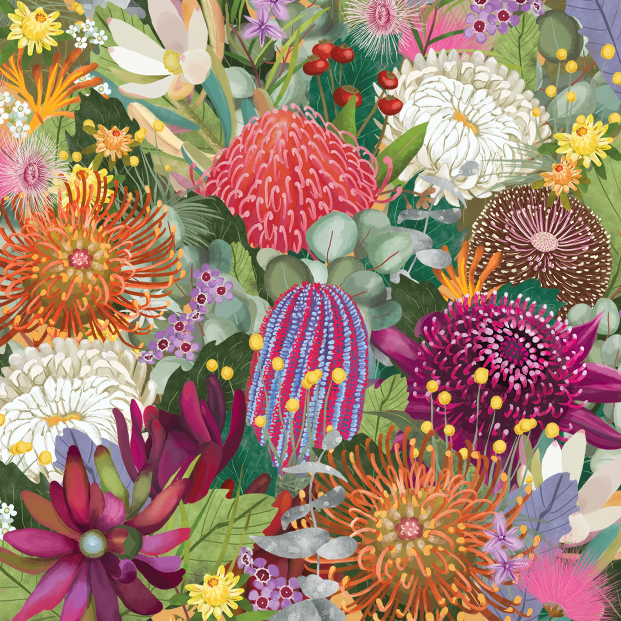 Greeting Card Bush Blooms Floral - Image 3