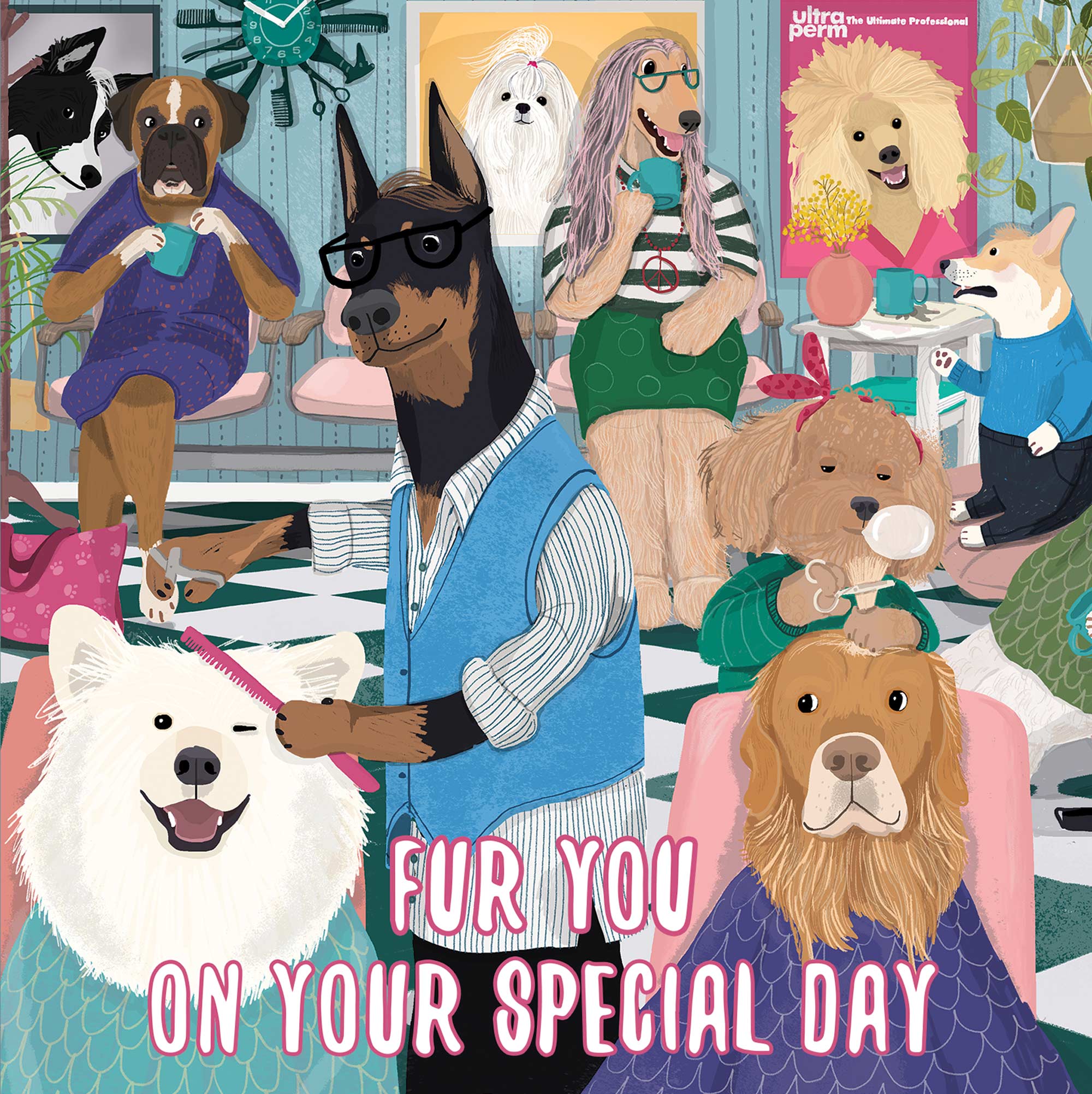 Greeting Card Busy Groomers - Image 3