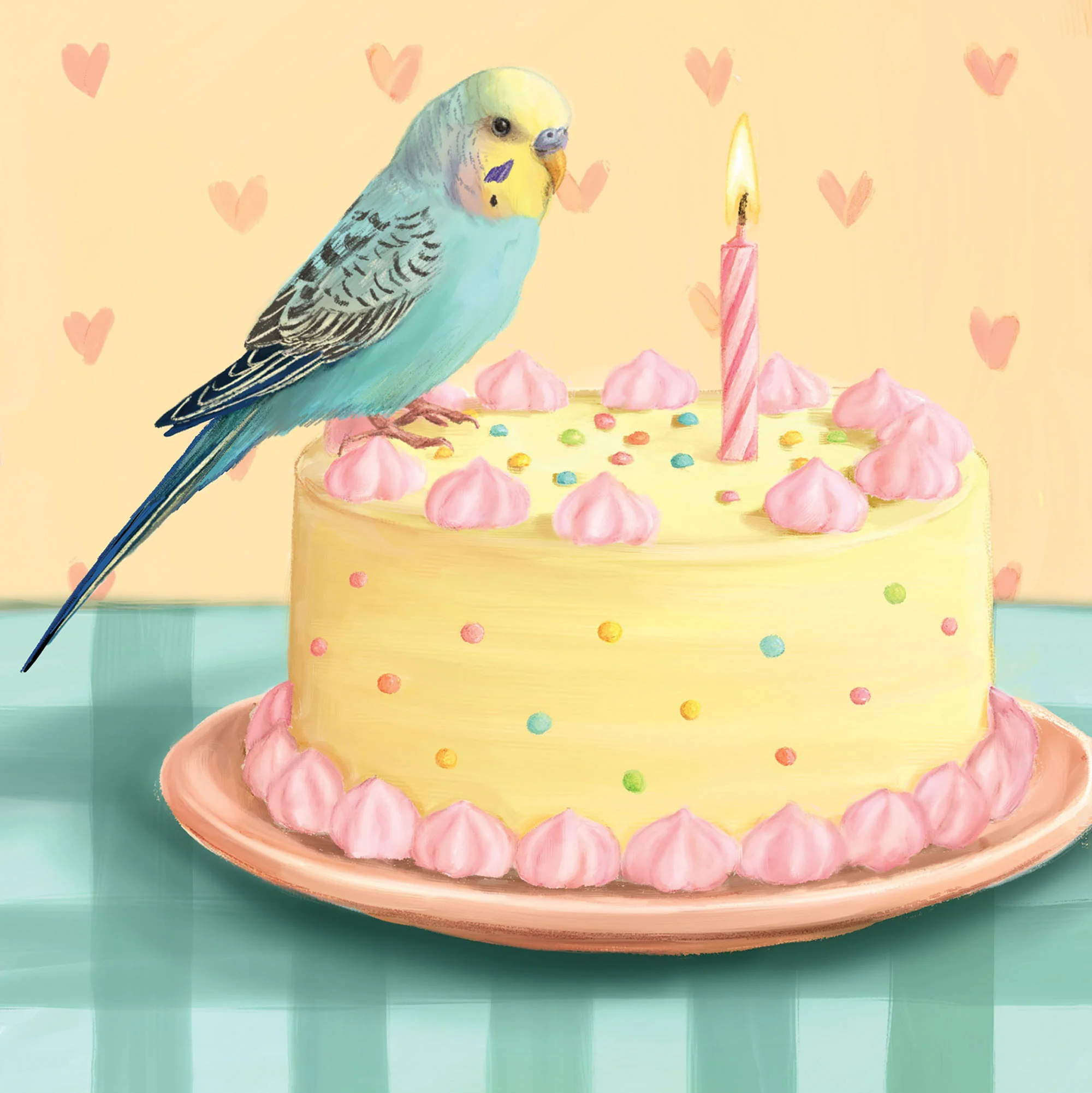 Greeting Card Cake Budgerigar - Image 3