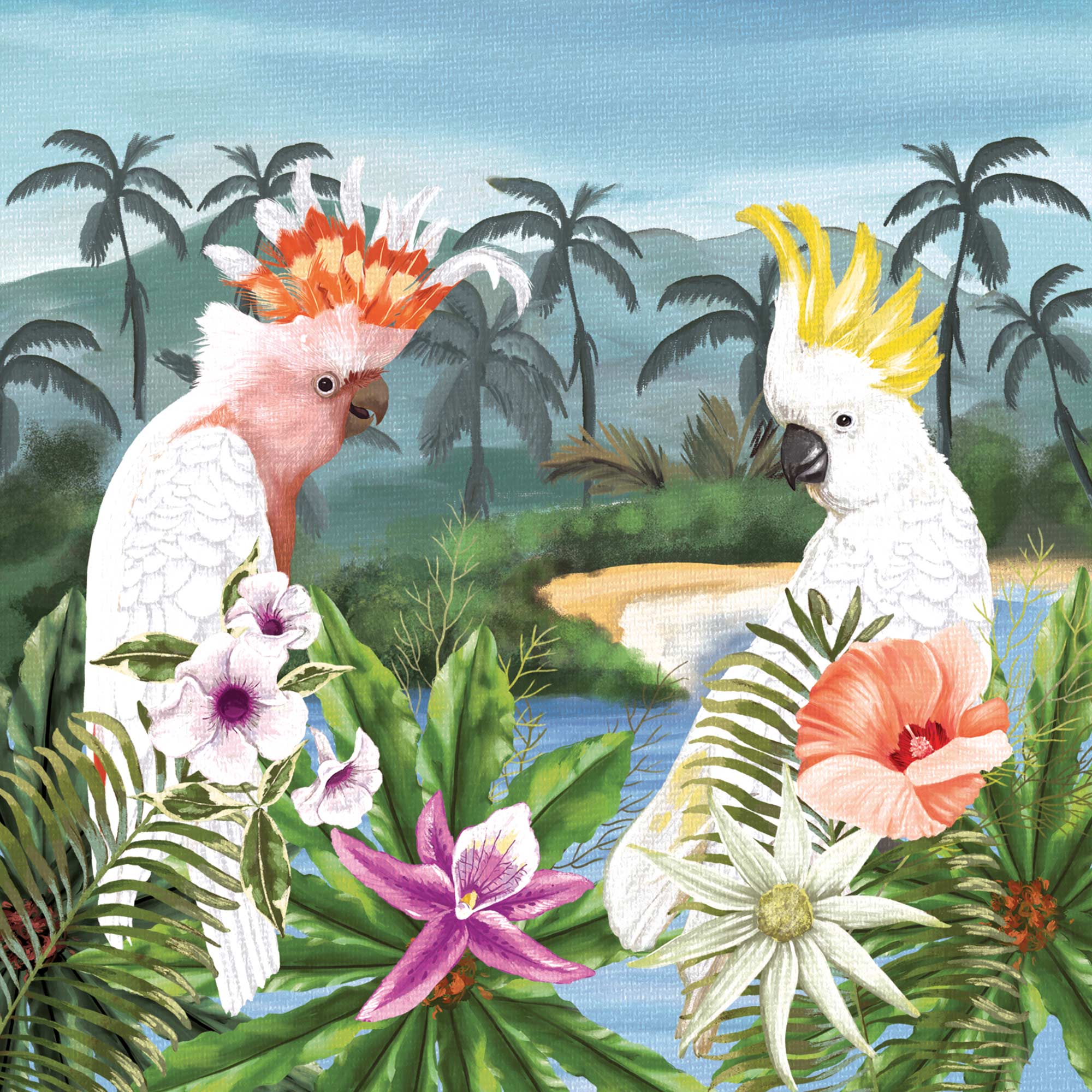 Greeting Card Cockatoos Chat - Image 3