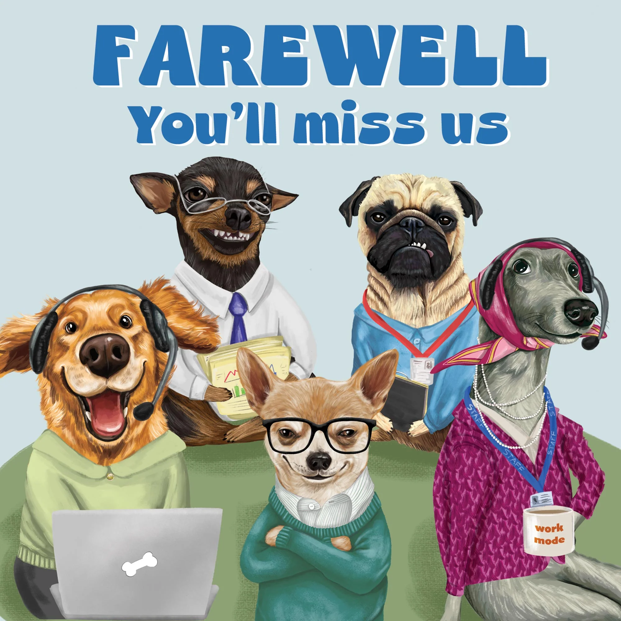 Greeting Card Dogs Leaving - Image 3