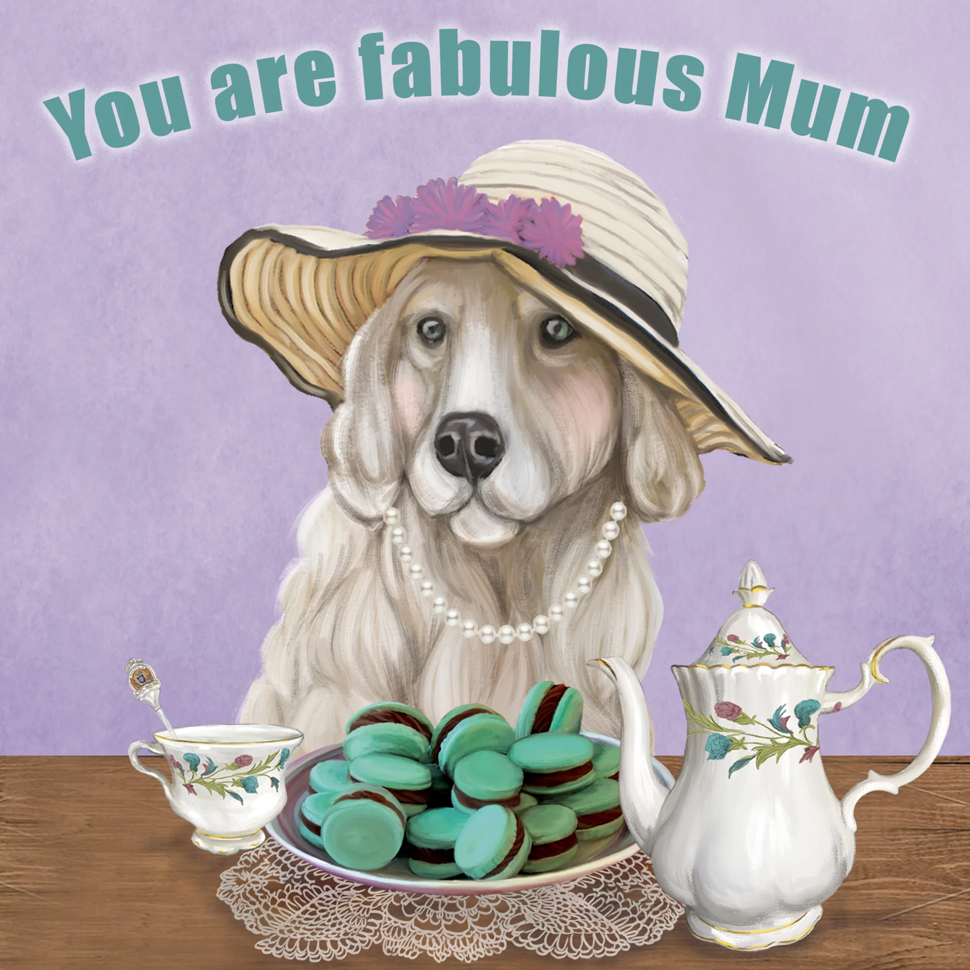 Greeting Card Fabulous Tea Mum - Image 3