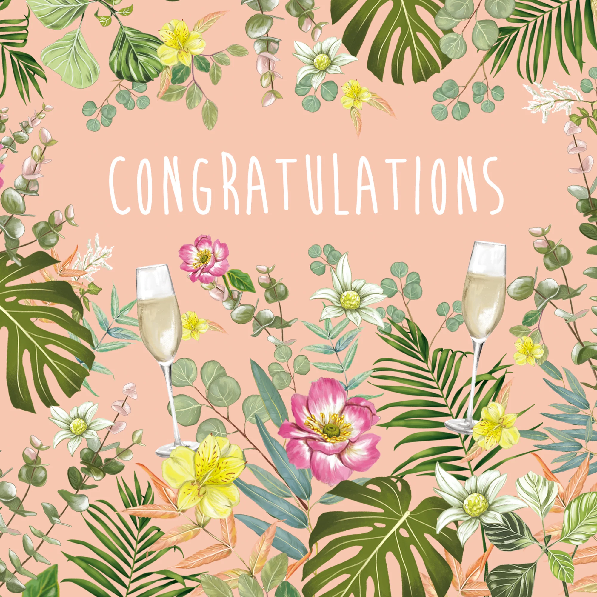 Greeting Card Floral Congratulations - Image 3