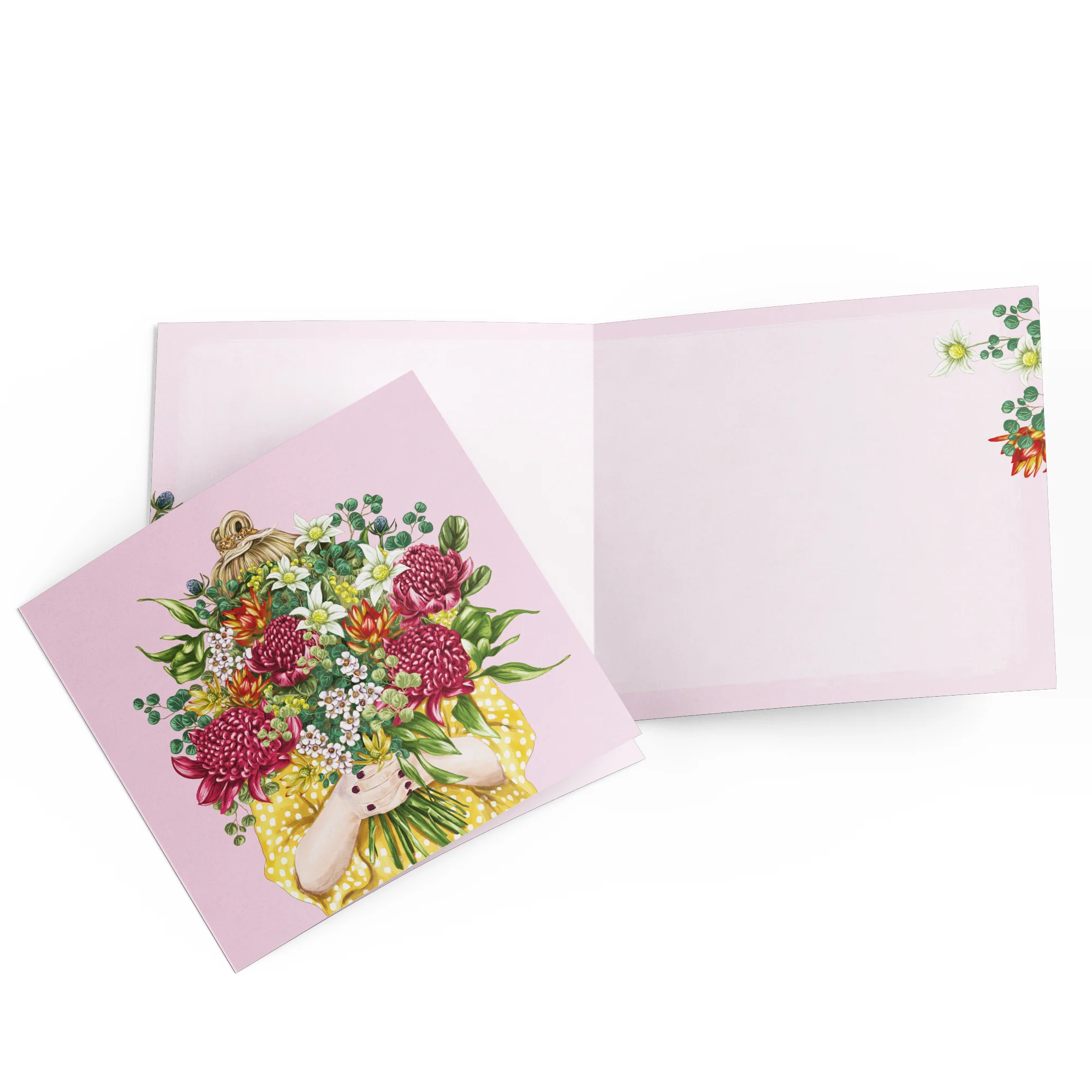 Greeting Card Girl Bouquet - Image 3