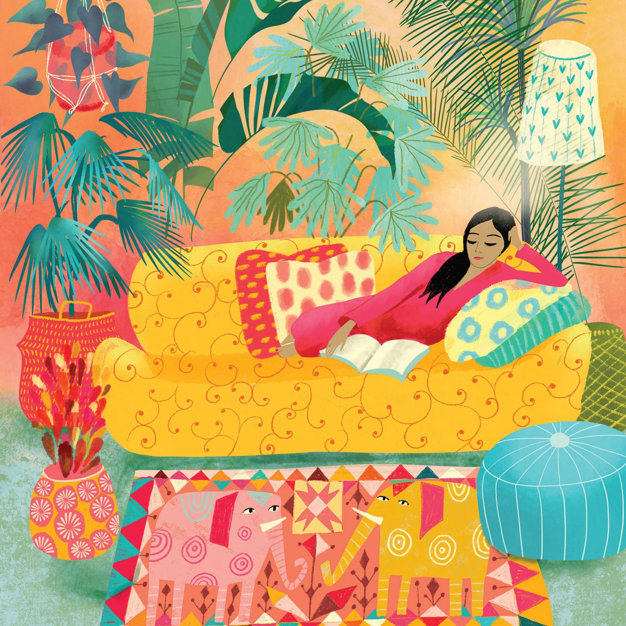 Greeting Card Girl On The Couch - Image 2
