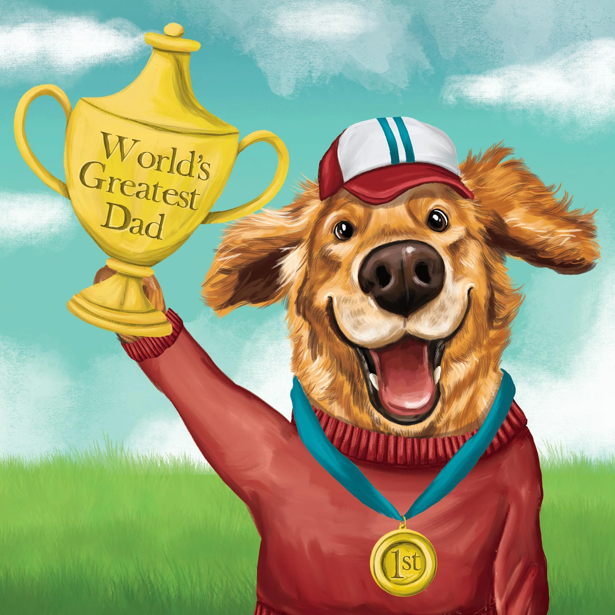 Greeting Card Golden Retriever Dad - Image 3
