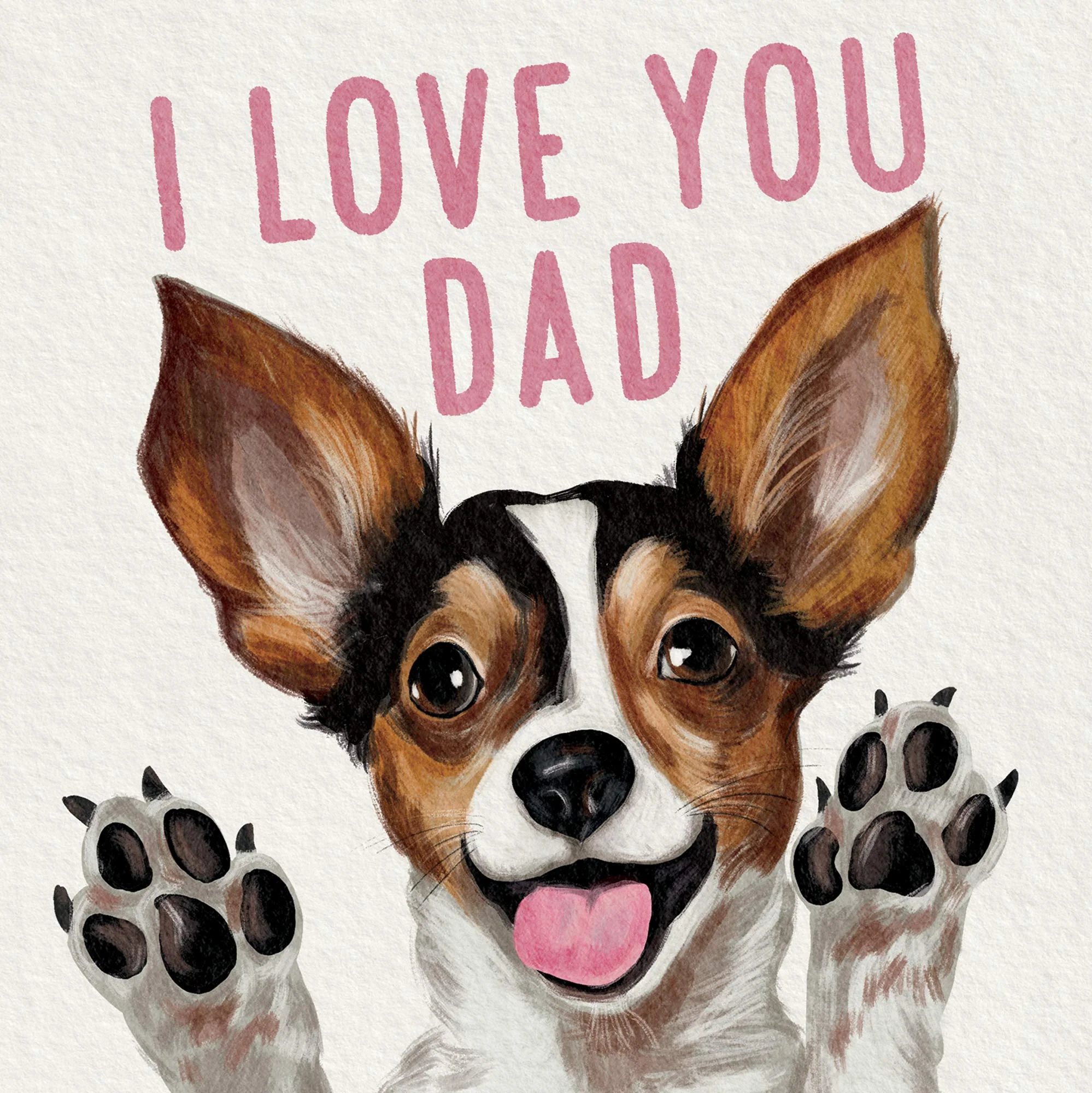 Greeting Card I Love You Dad Puppy - Image 3
