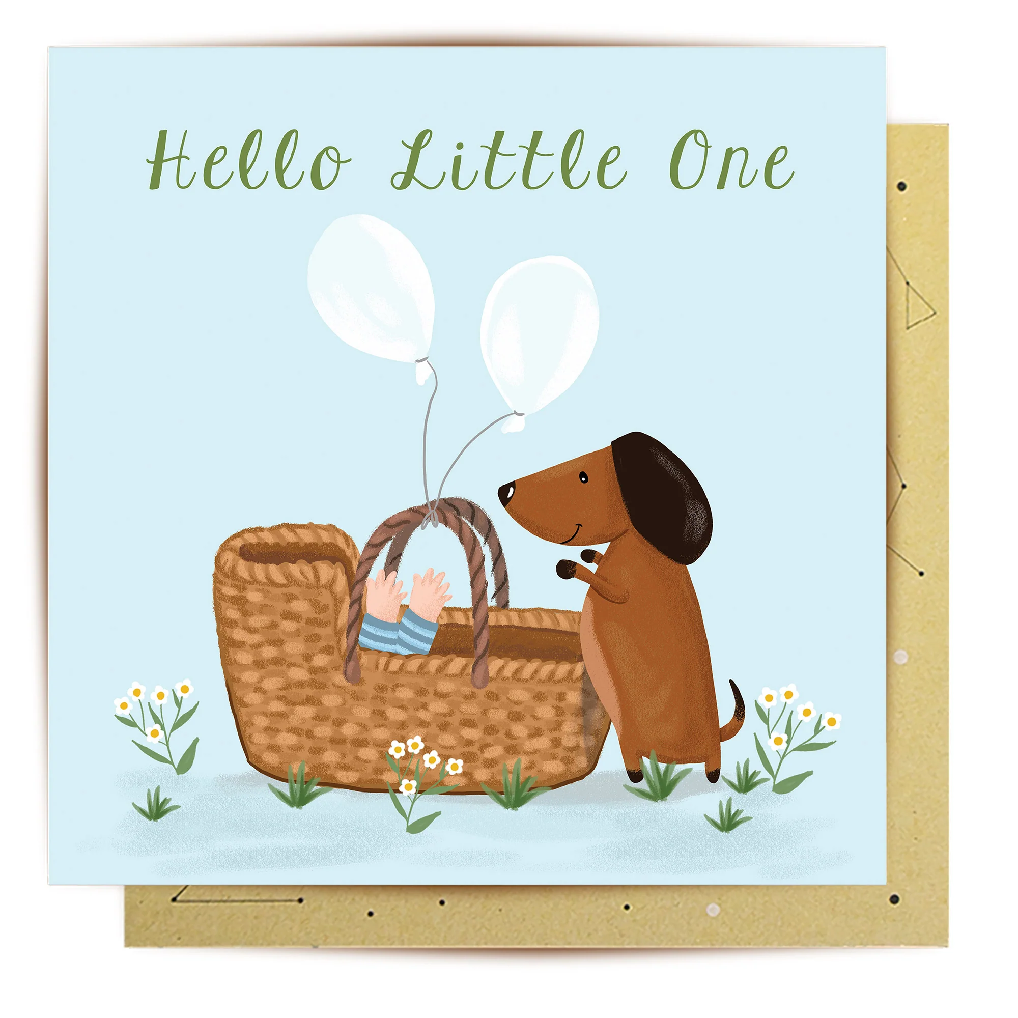 Greeting Card Little One Basket