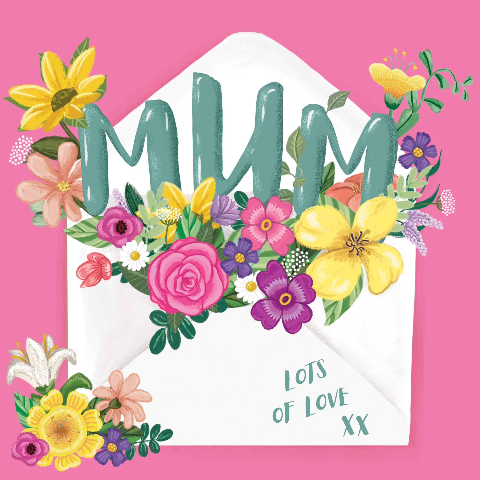Greeting Card Lots Of Love Letter - Image 3
