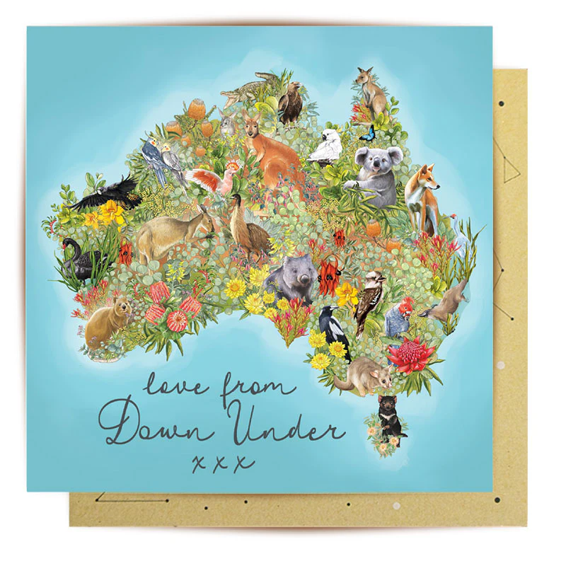 Greeting Card Love From Down Under