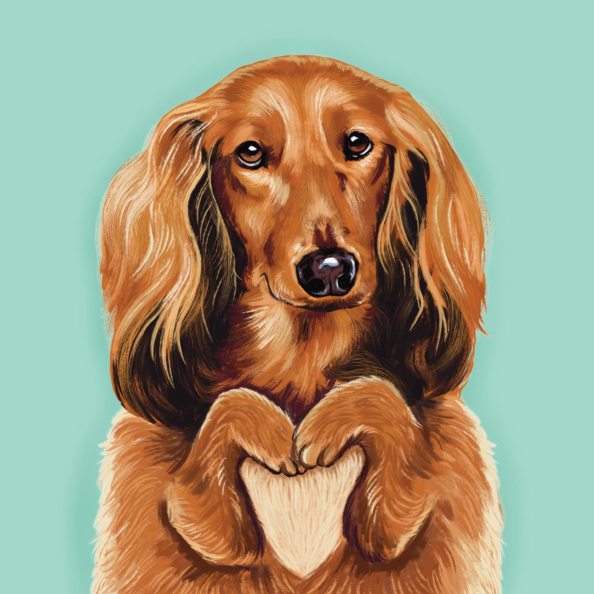 Greeting Card Loving Dachshund - Image 3