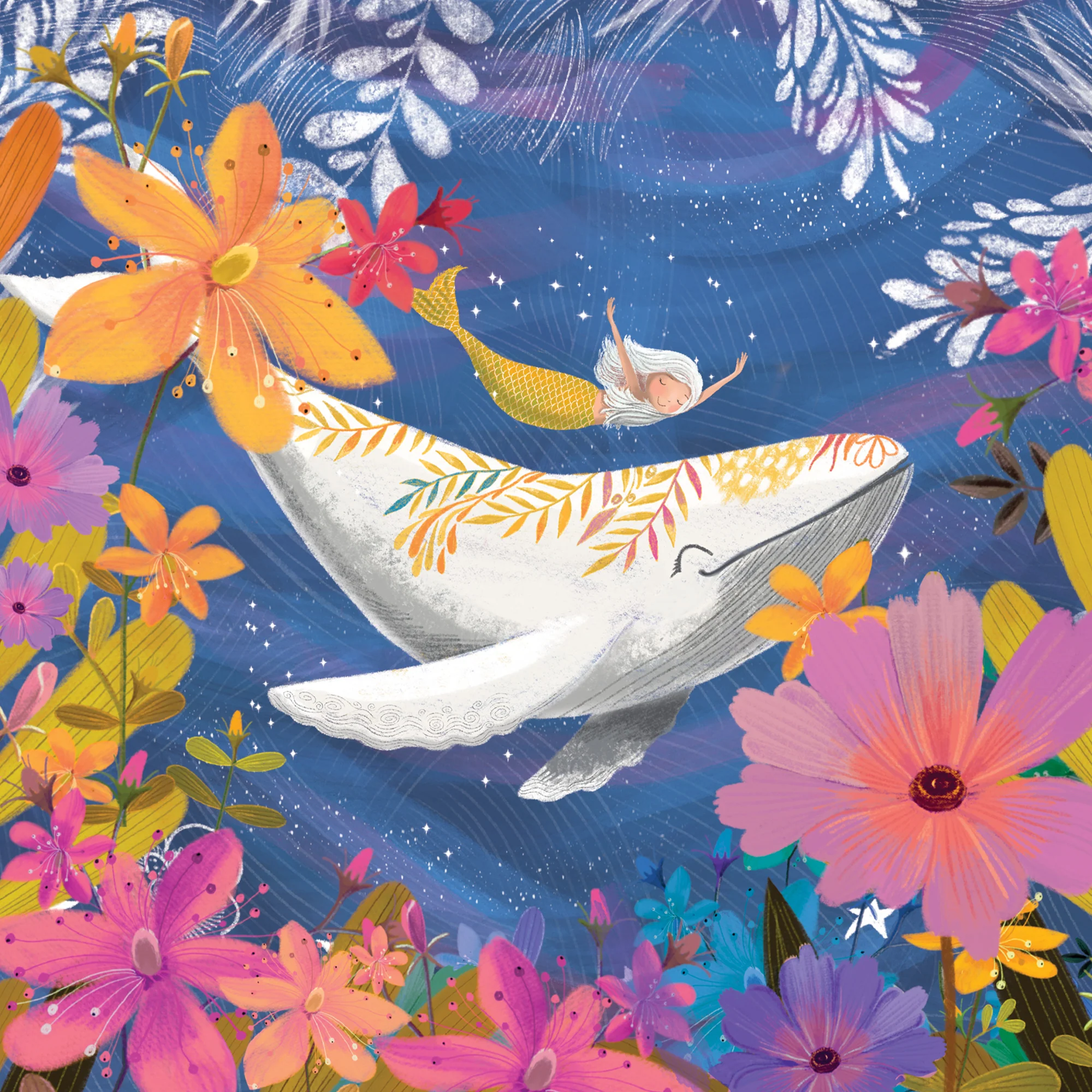 Greeting Card Mermaid Whale - Image 3