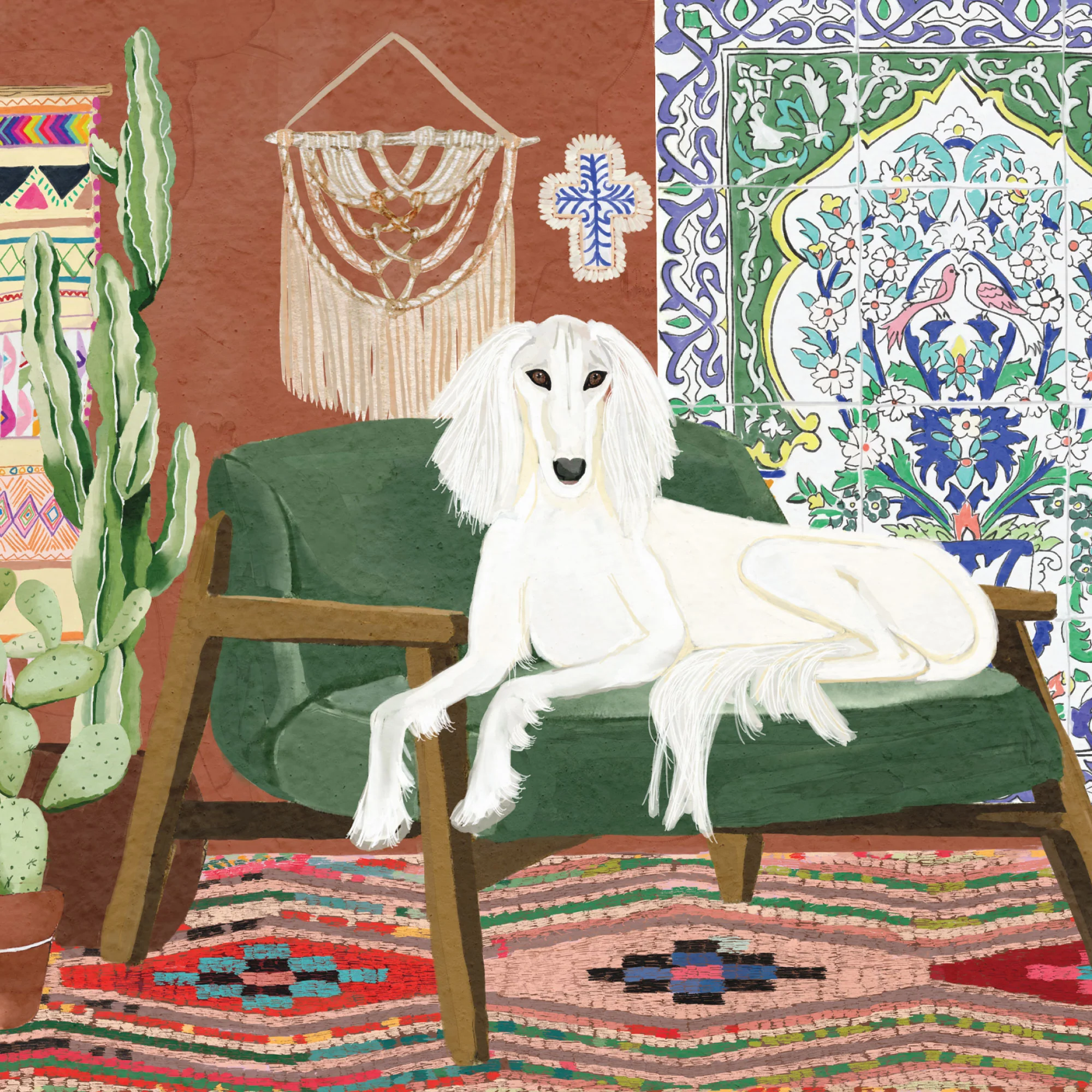 Greeting Card Mexicana Saluki - Image 3
