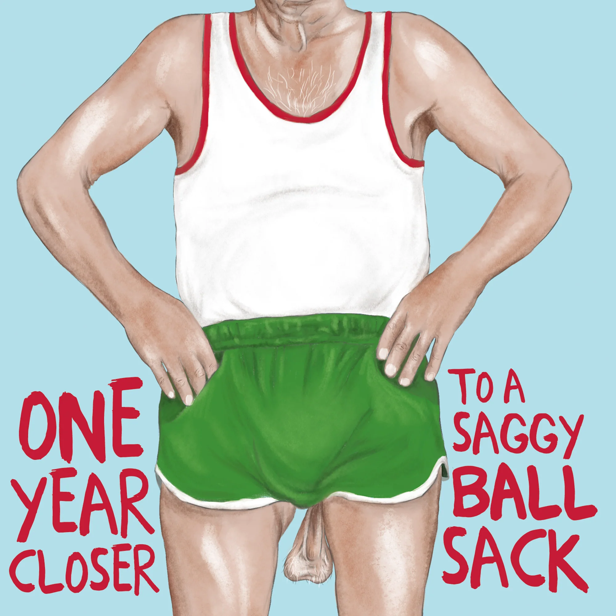 Greeting Card Old Man Ball Sack - Image 2