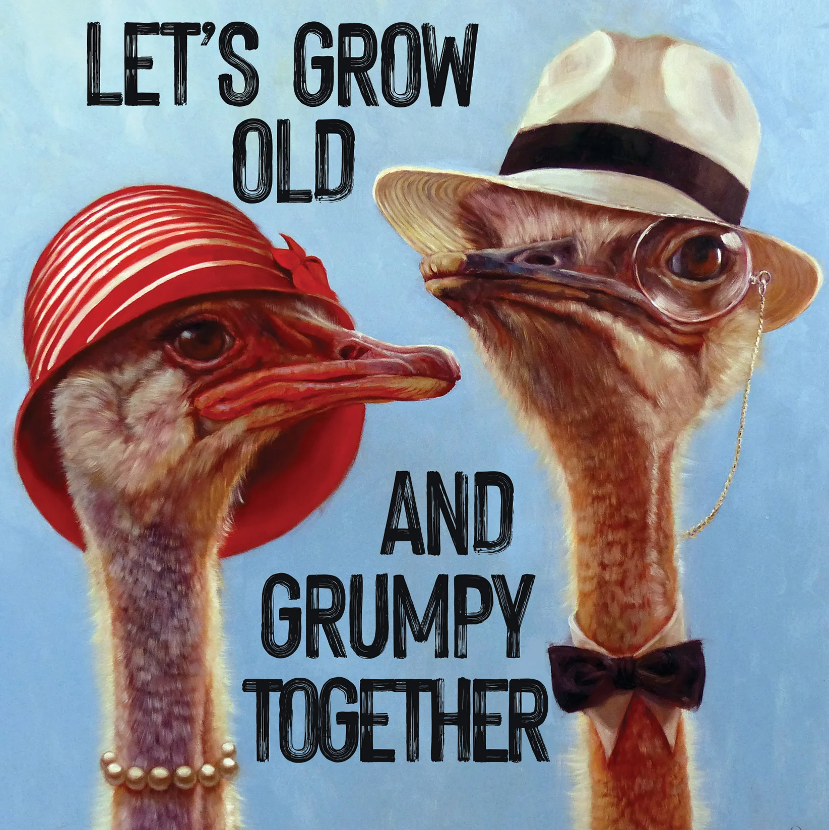 Greeting Card Ostrich Couple - Image 3