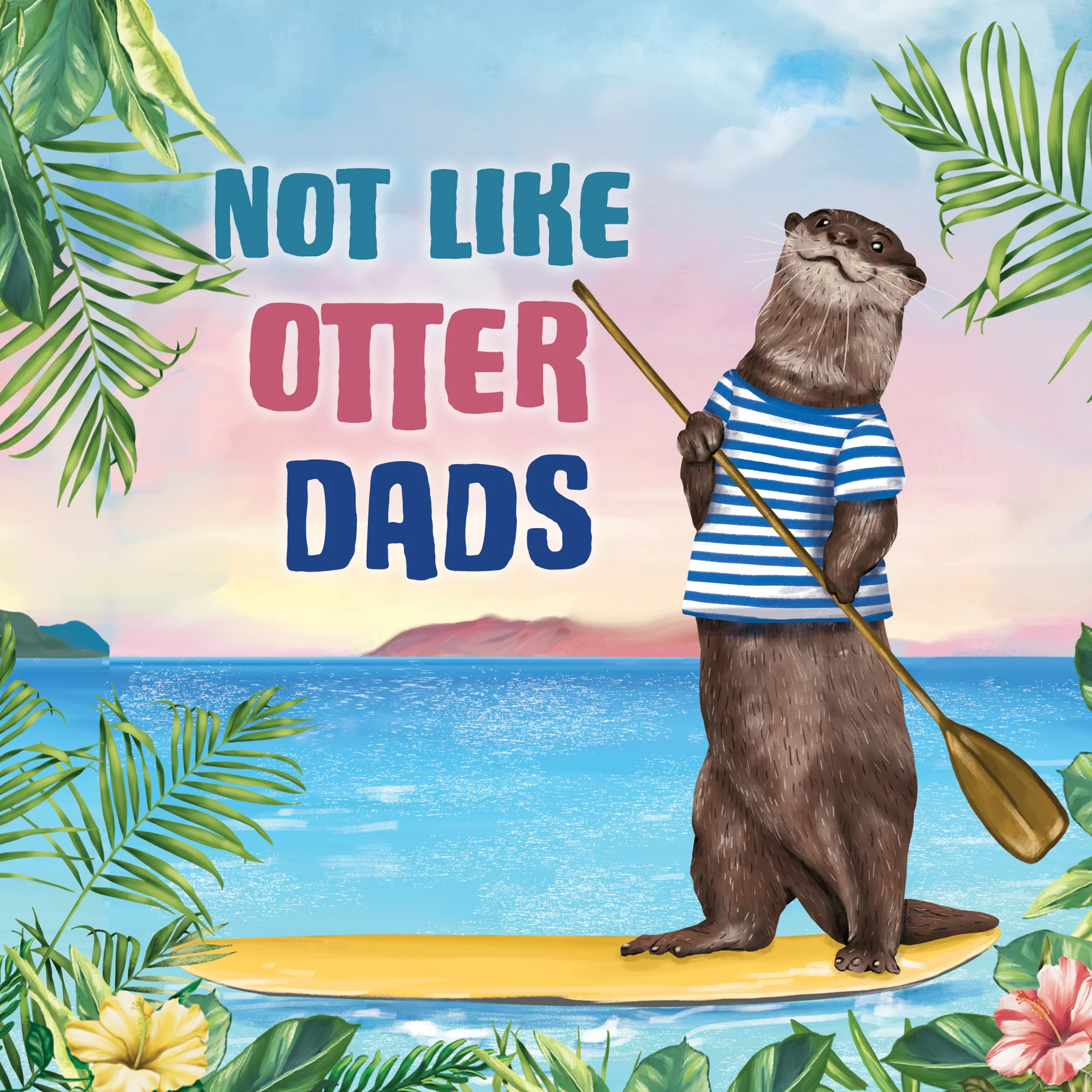Greeting Card Otter SUP - Image 3