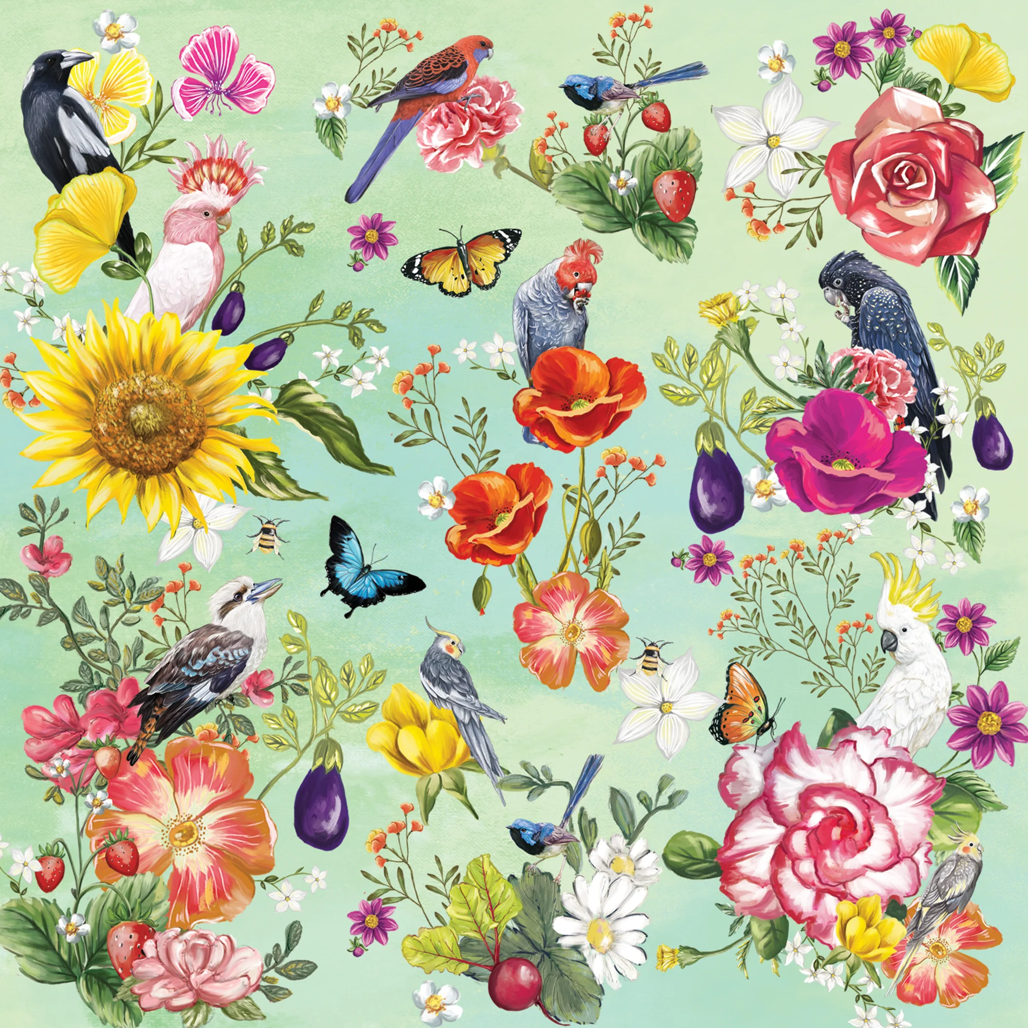 Greeting Card Secret Garden Birds - Image 3