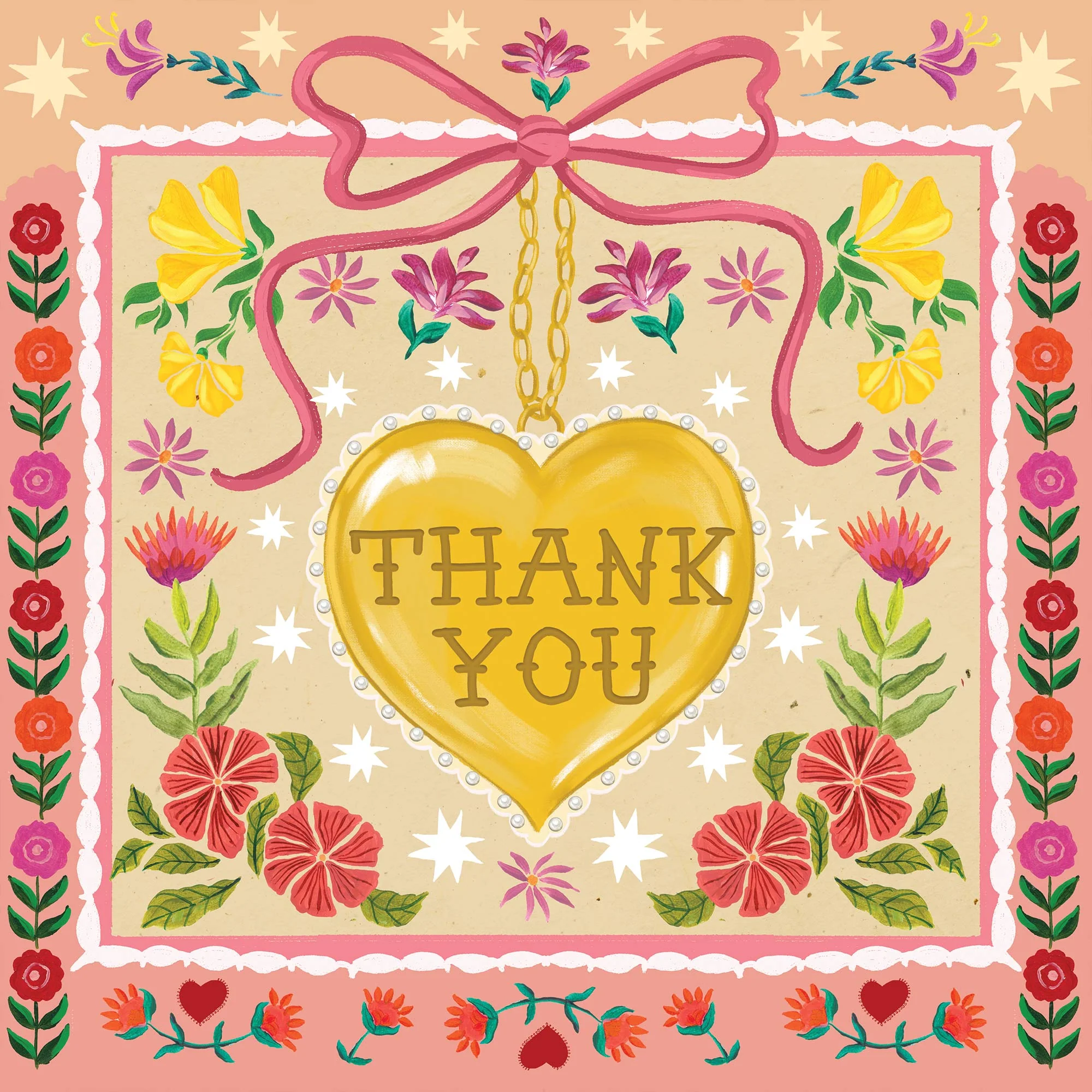 Greeting Card Thank you Charm - Image 3