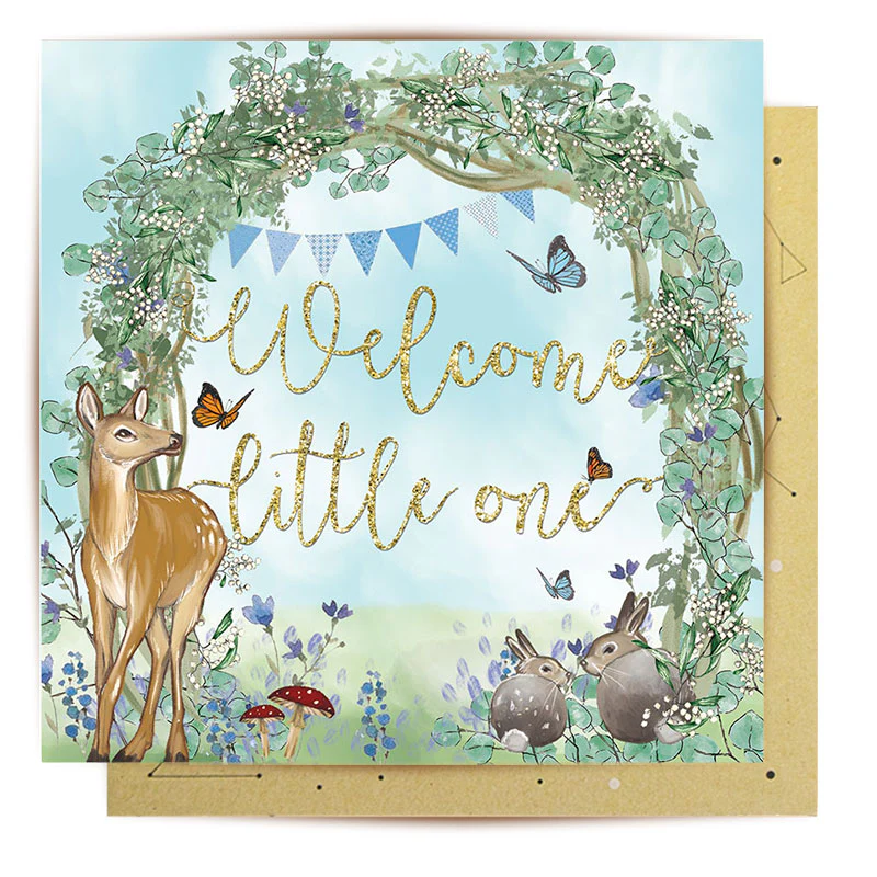 Greeting Card  Welcome Baby Blue - Image 2
