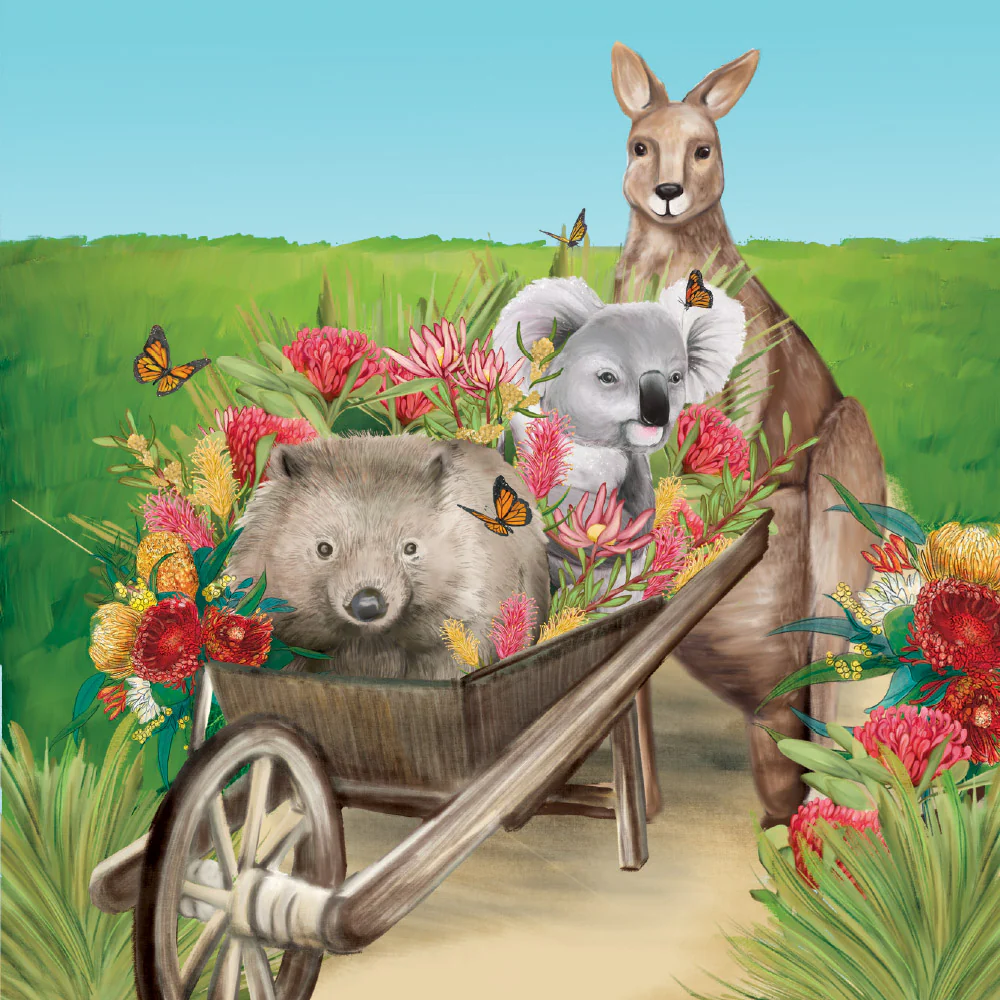 Greeting Card Wheel Barrow Friends - Image 2