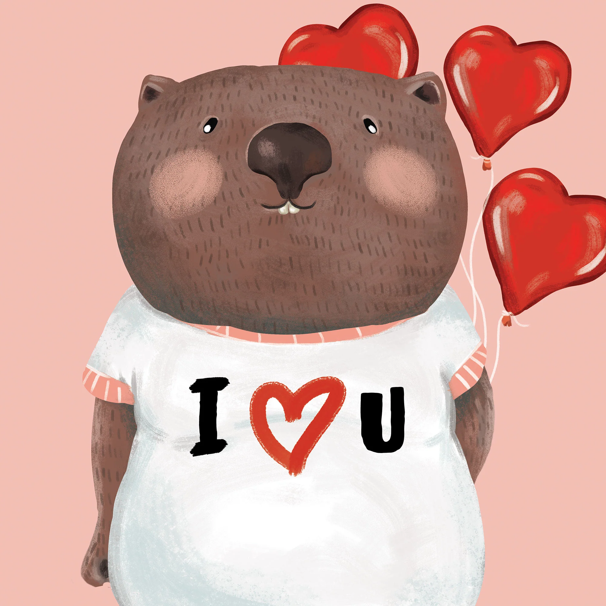 Greeting Card Wombat Love - Image 3