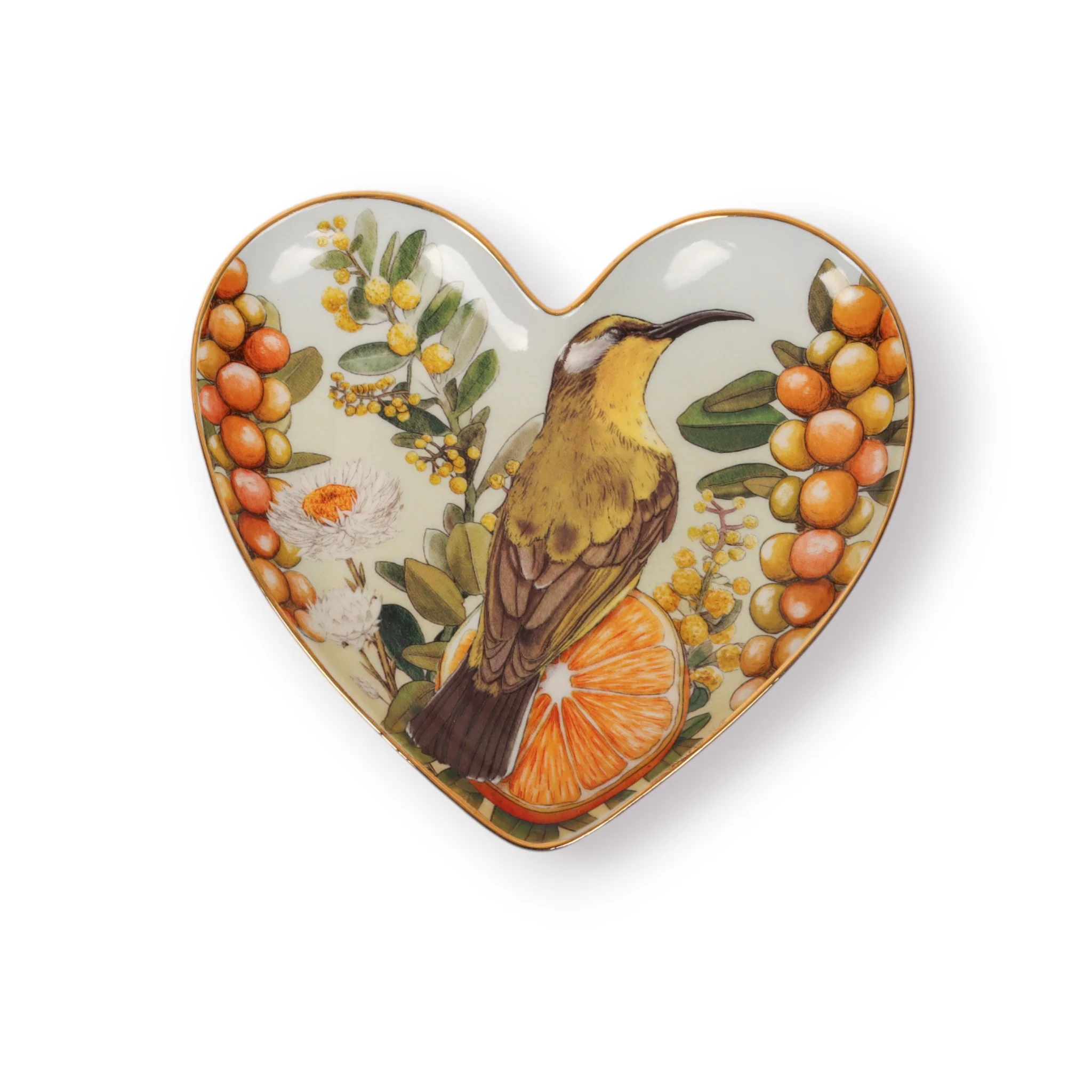 Heart Shape Trinket Tray Golden Hour