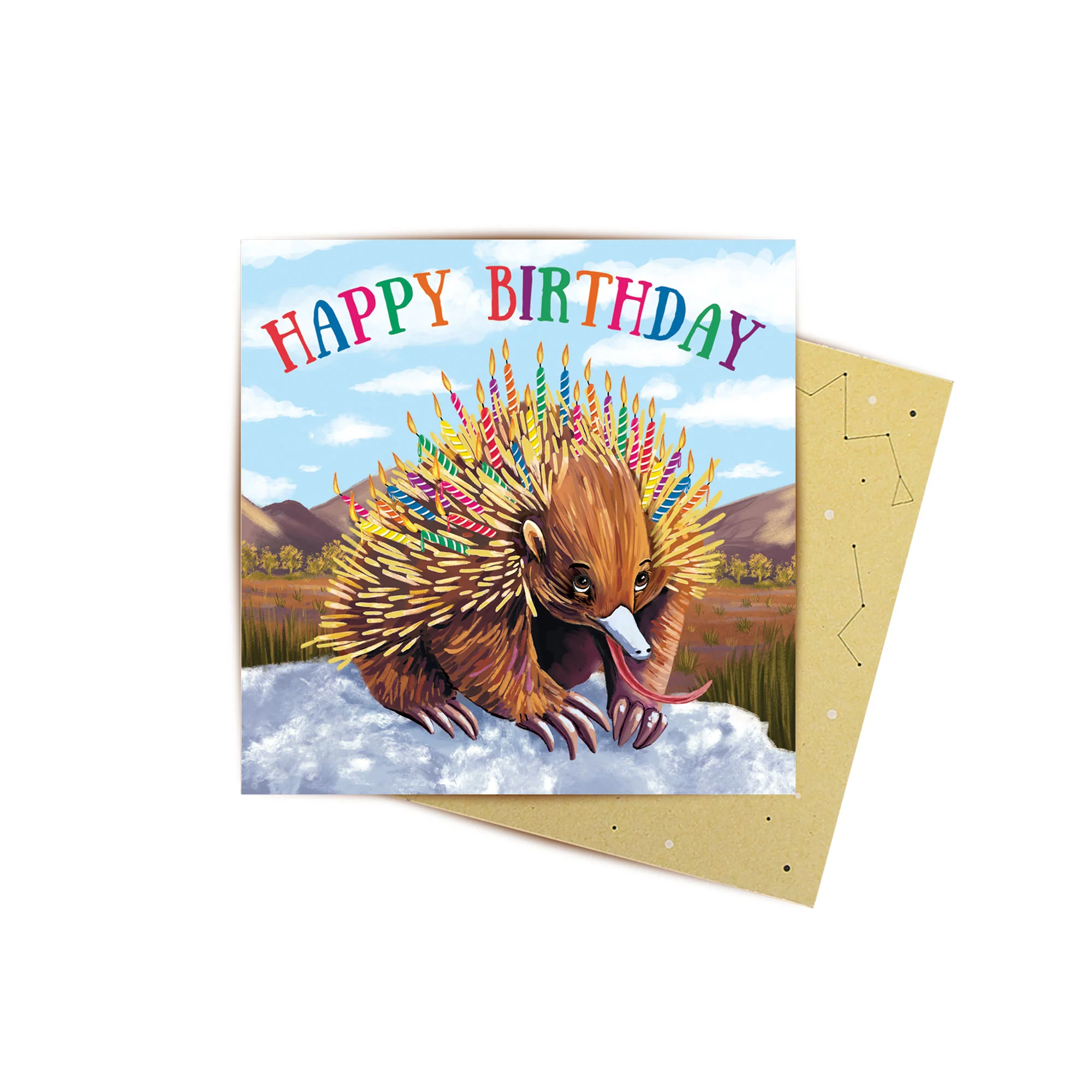Mini Card Echidna Candles