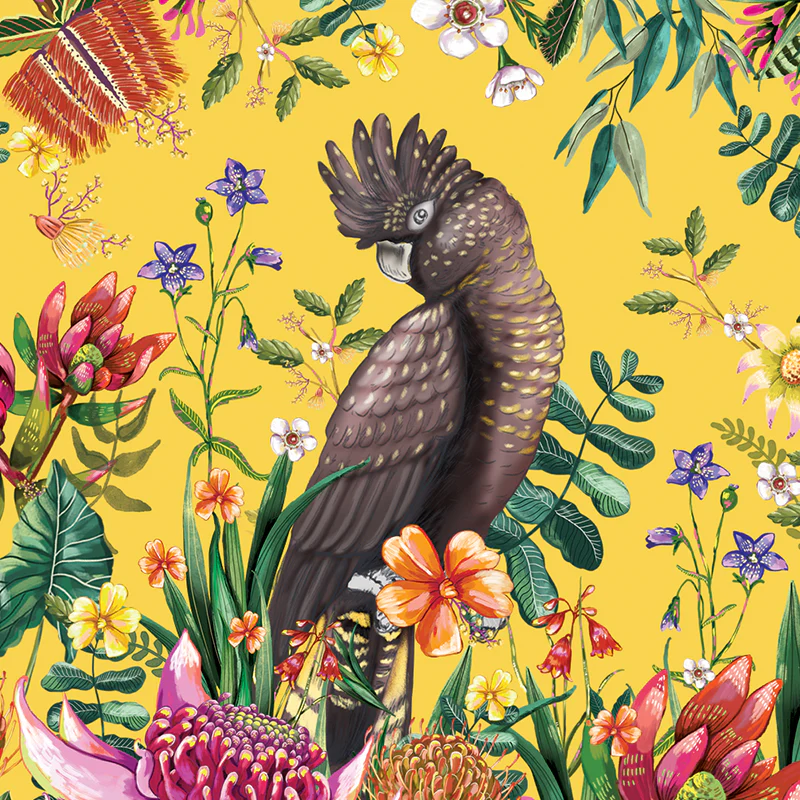 Mini Card Exotic Black Cockatoo - Image 2