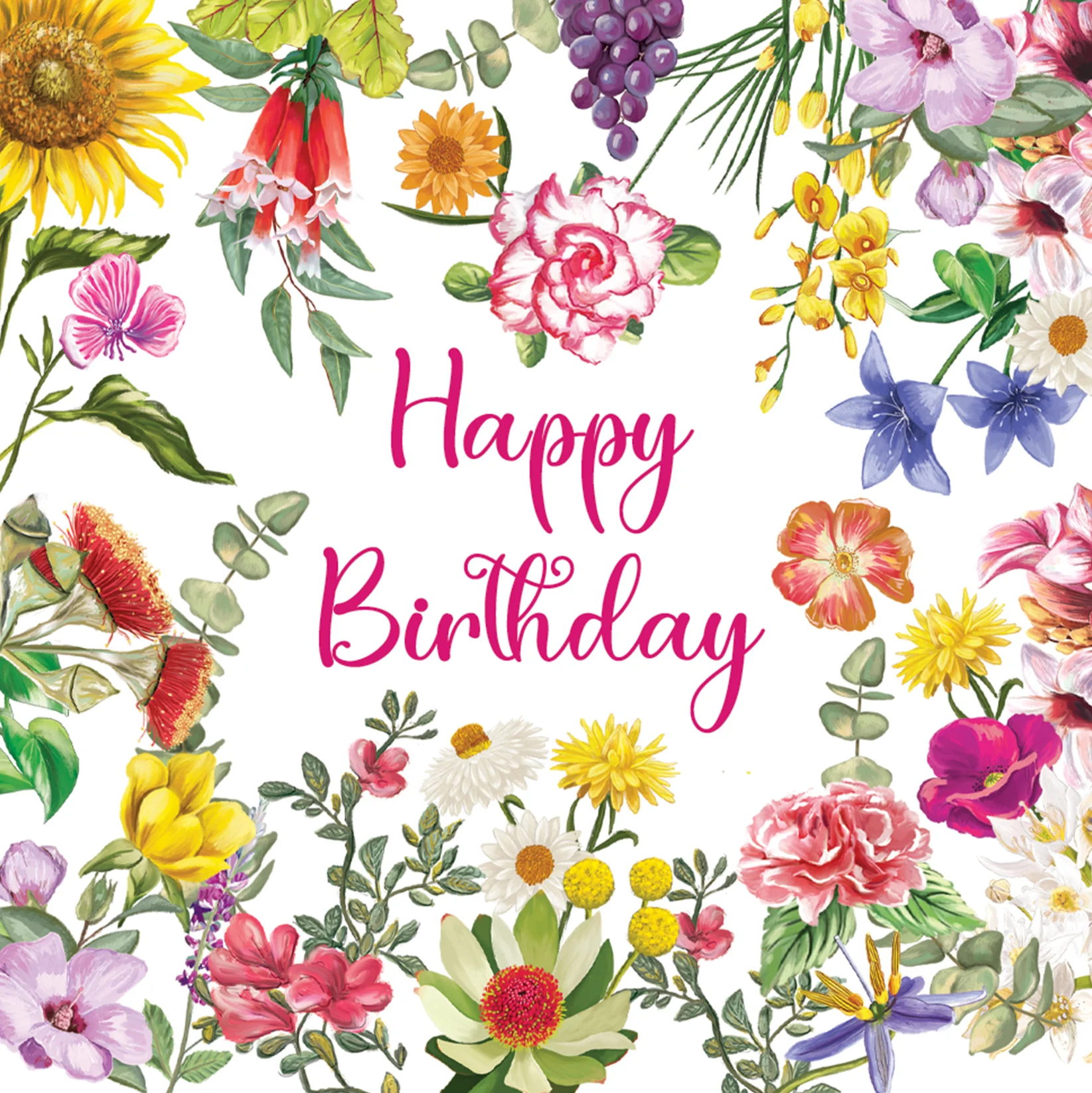 Mini Card Floral Happy Birthday - Image 2