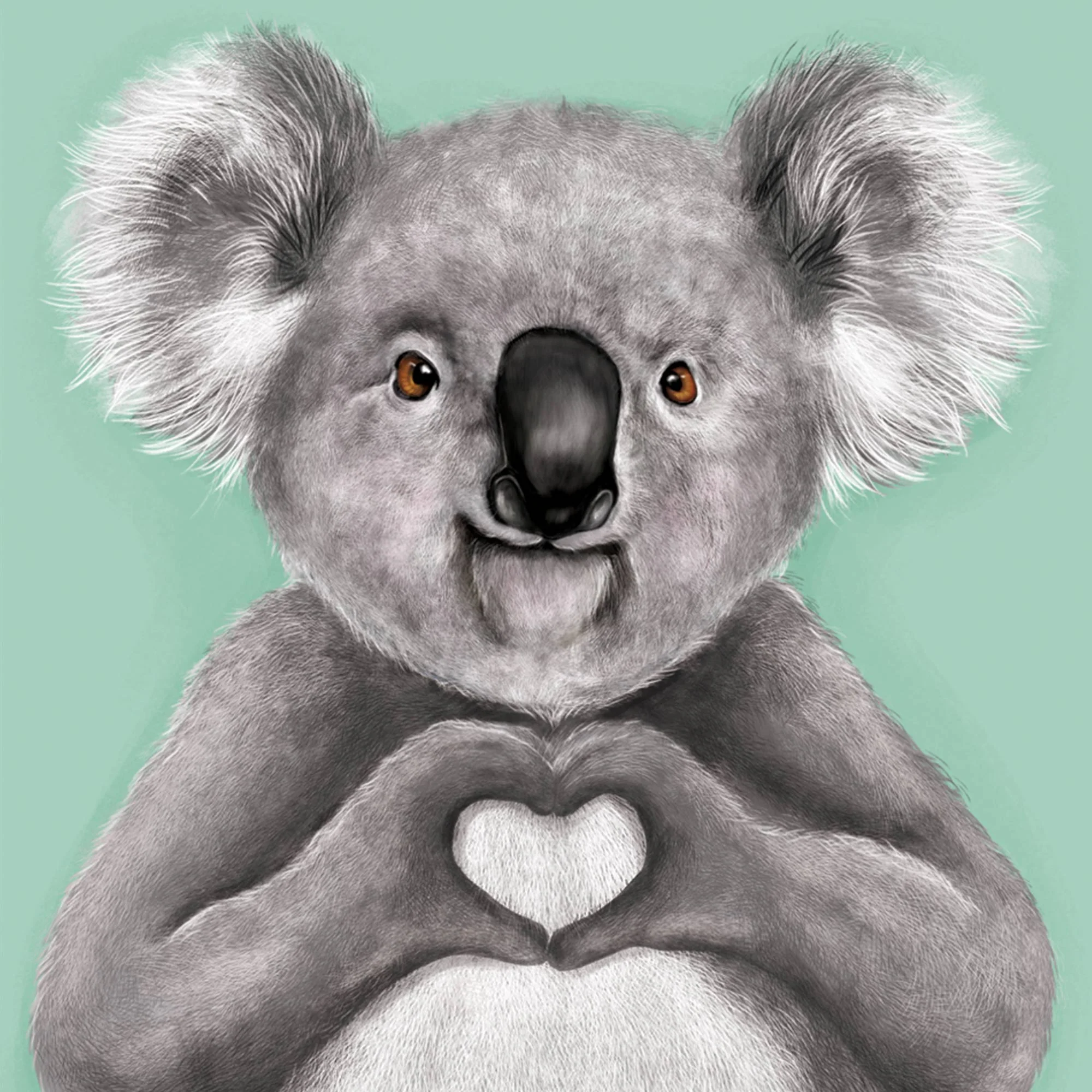 Mini Card Heart Koala - Image 2