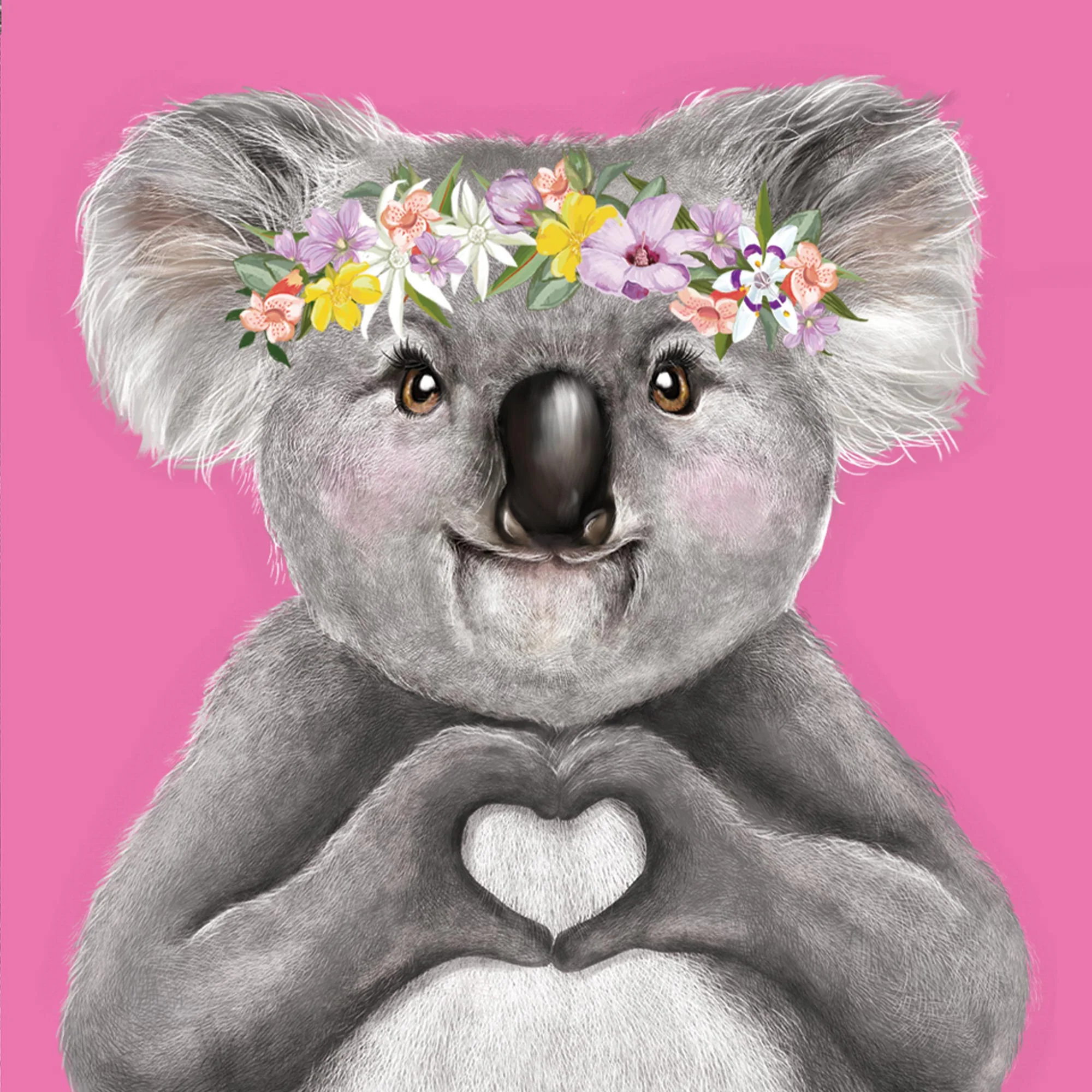 Mini Card Heart Koala Girl - Image 2